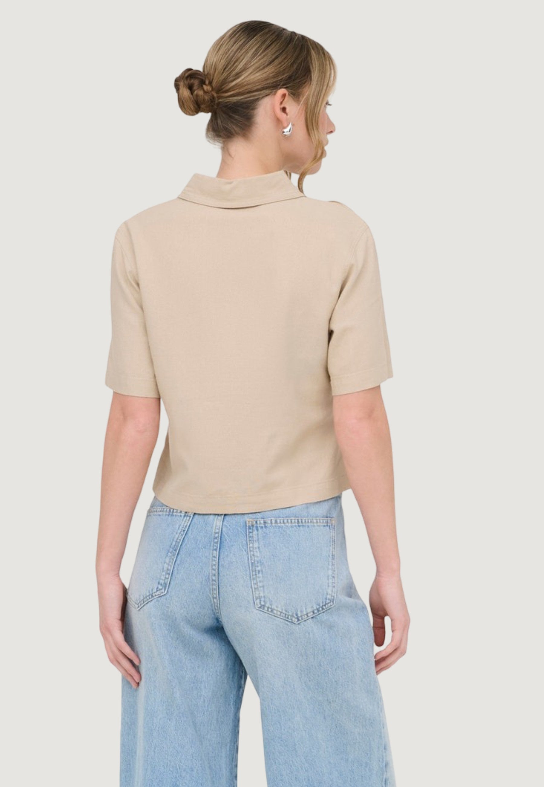 Camicia manica corta Only Onlgoa S/S Linen Bl Shirt Cc Pnt