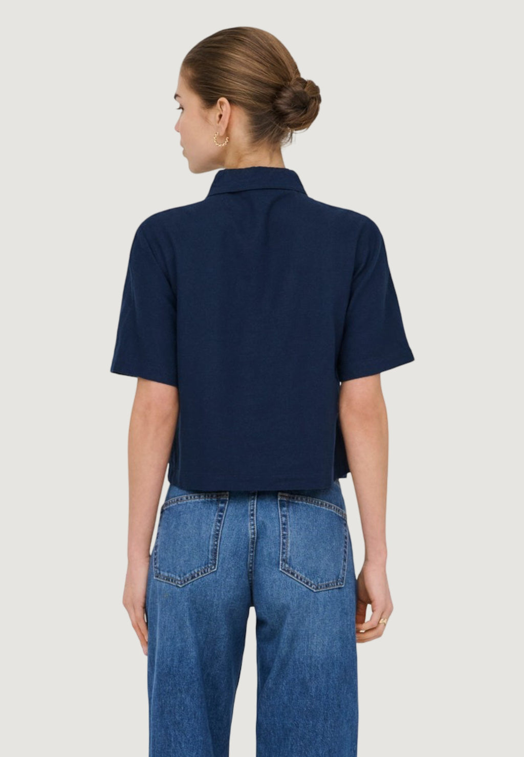 Camicia manica corta Only Onlgoa S/S Linen Bl Shirt Cc Pnt