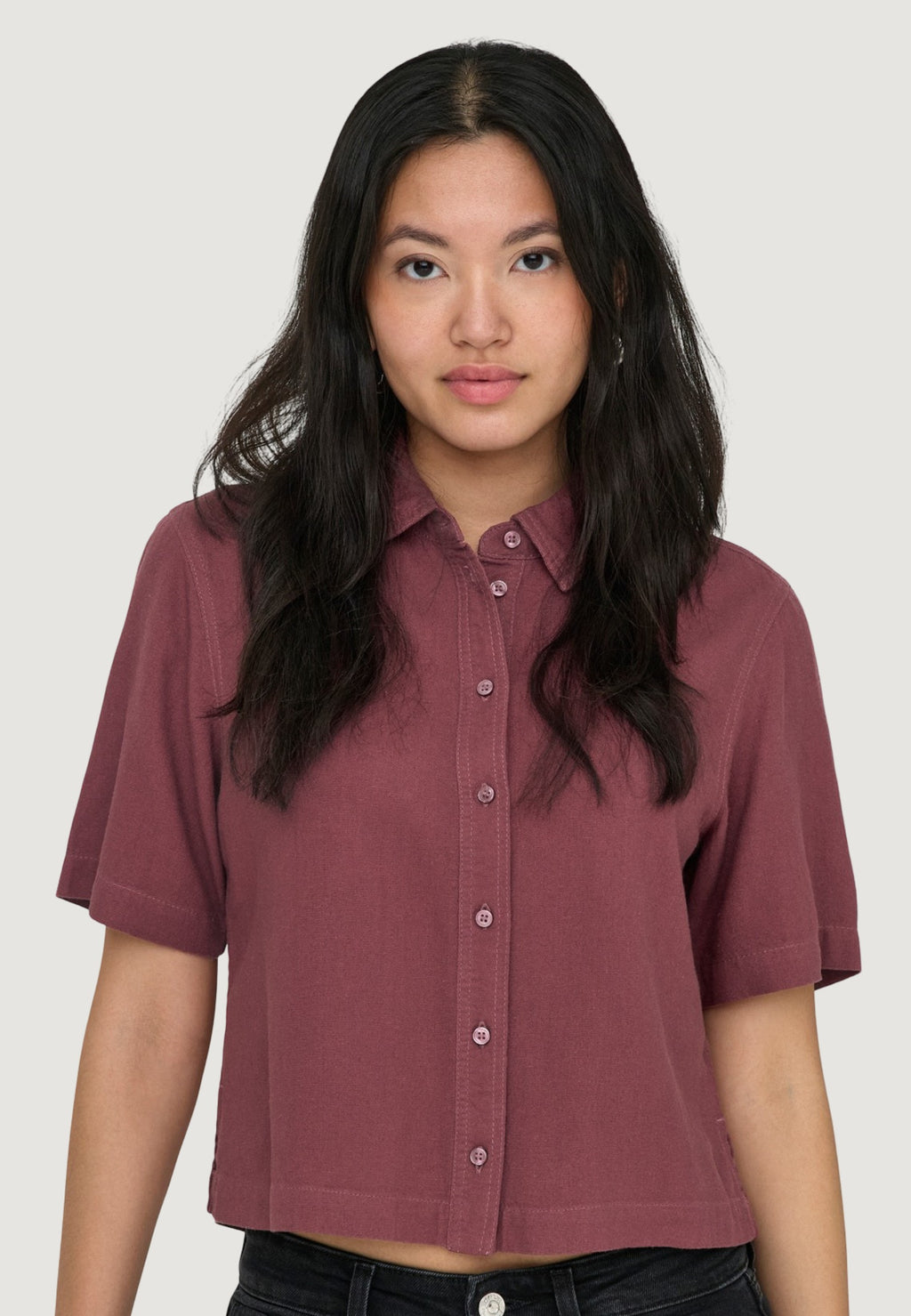 Camicia manica corta Only Onlgoa S/S Linen Bl Shirt Cc Pnt