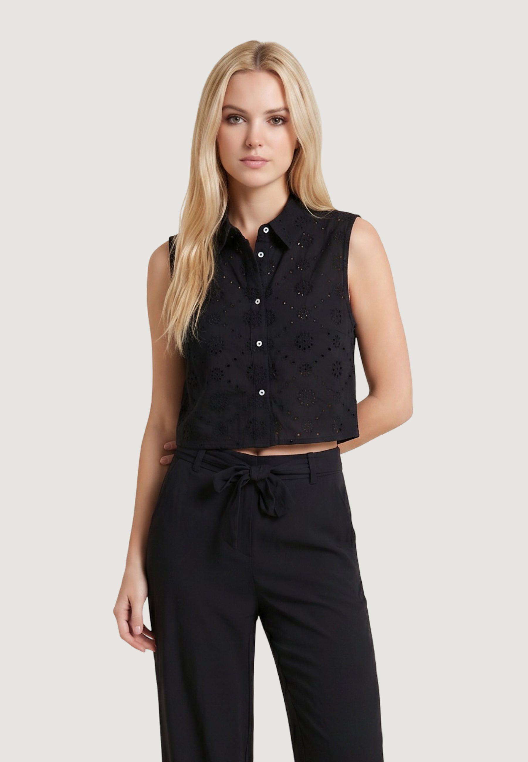 Short sleeves shirts Only Onlalithea Sl Short Emb Wvn