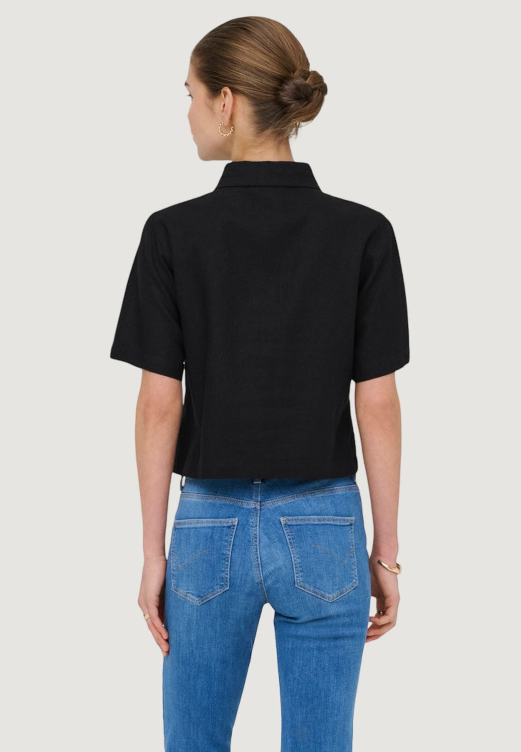 Camicia manica corta Only Onlgoa S/S Linen Bl Shirt Cc Pnt