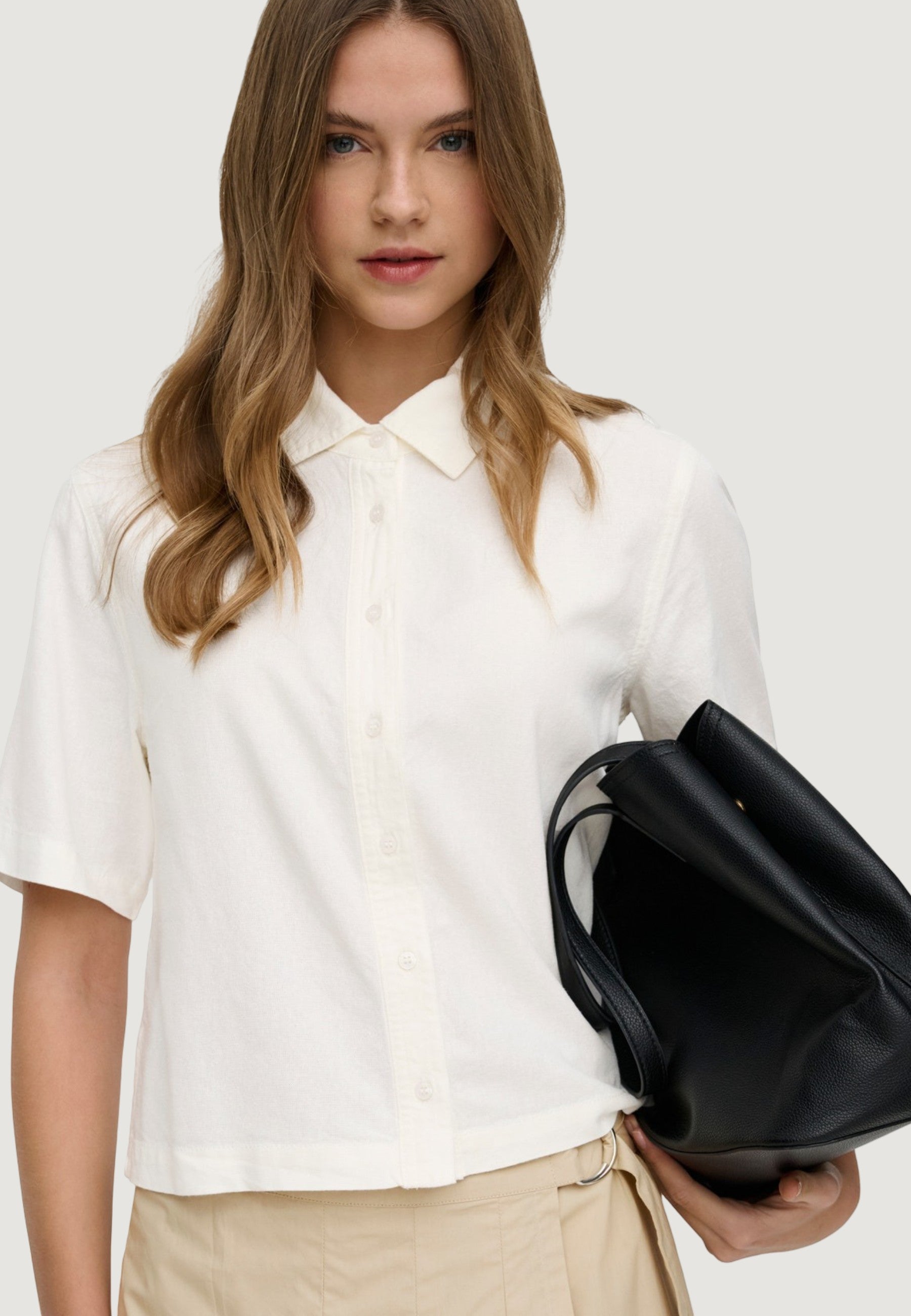 Camicia manica corta Only Onlgoa S/S Linen Bl Shirt Cc Pnt