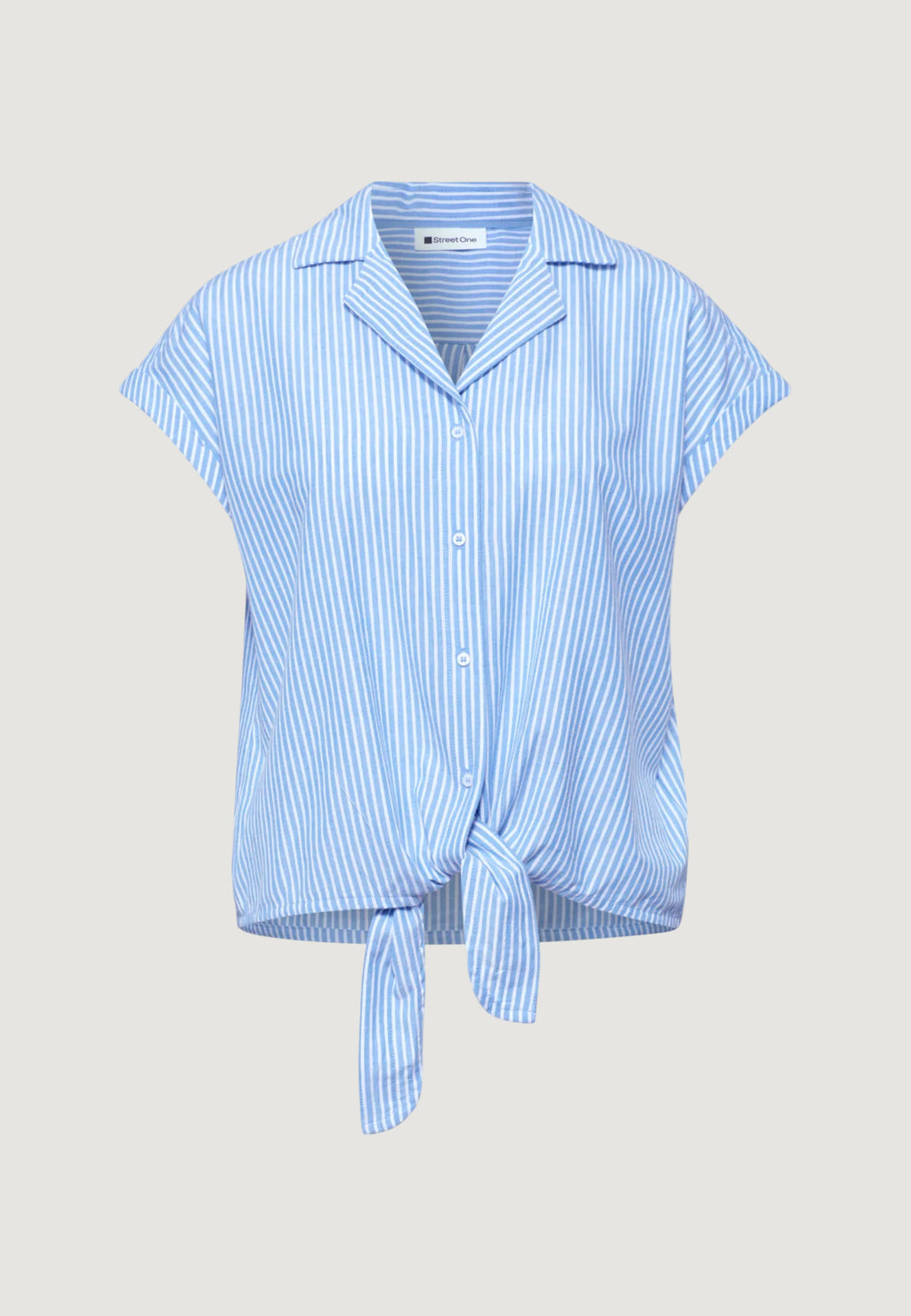 Camicia manica corta Street One Striped Buttoned blouse w bowling