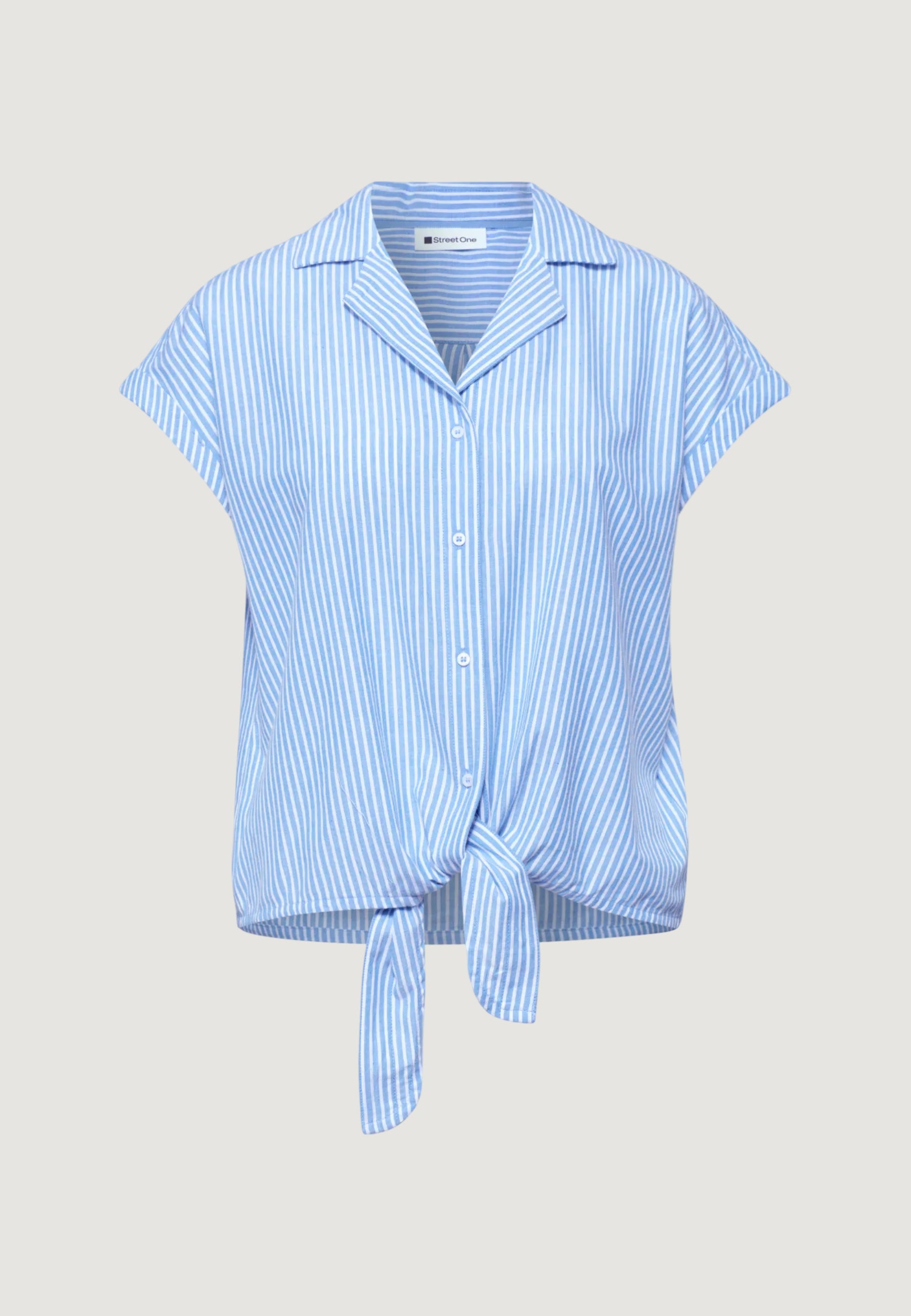 Camicia manica corta Street One Striped Buttoned blouse w bowling