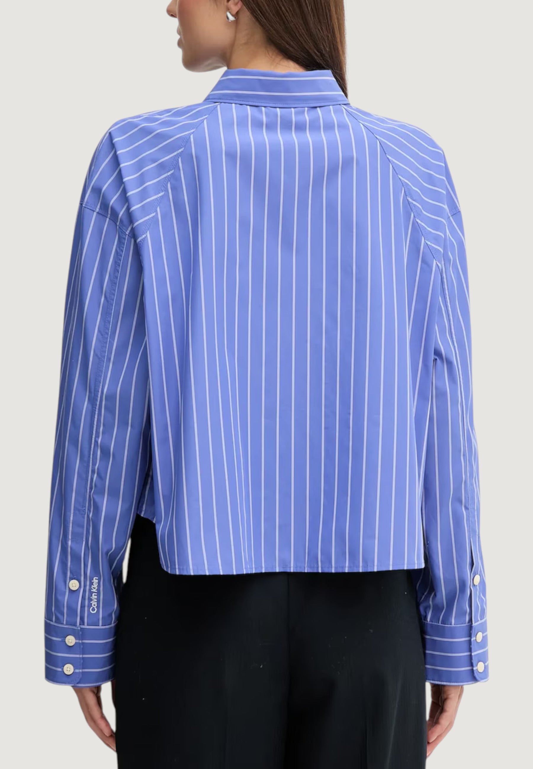 Camicia manica lunga Calvin Klein Jeans YD STRIPE BOXY CROPP
