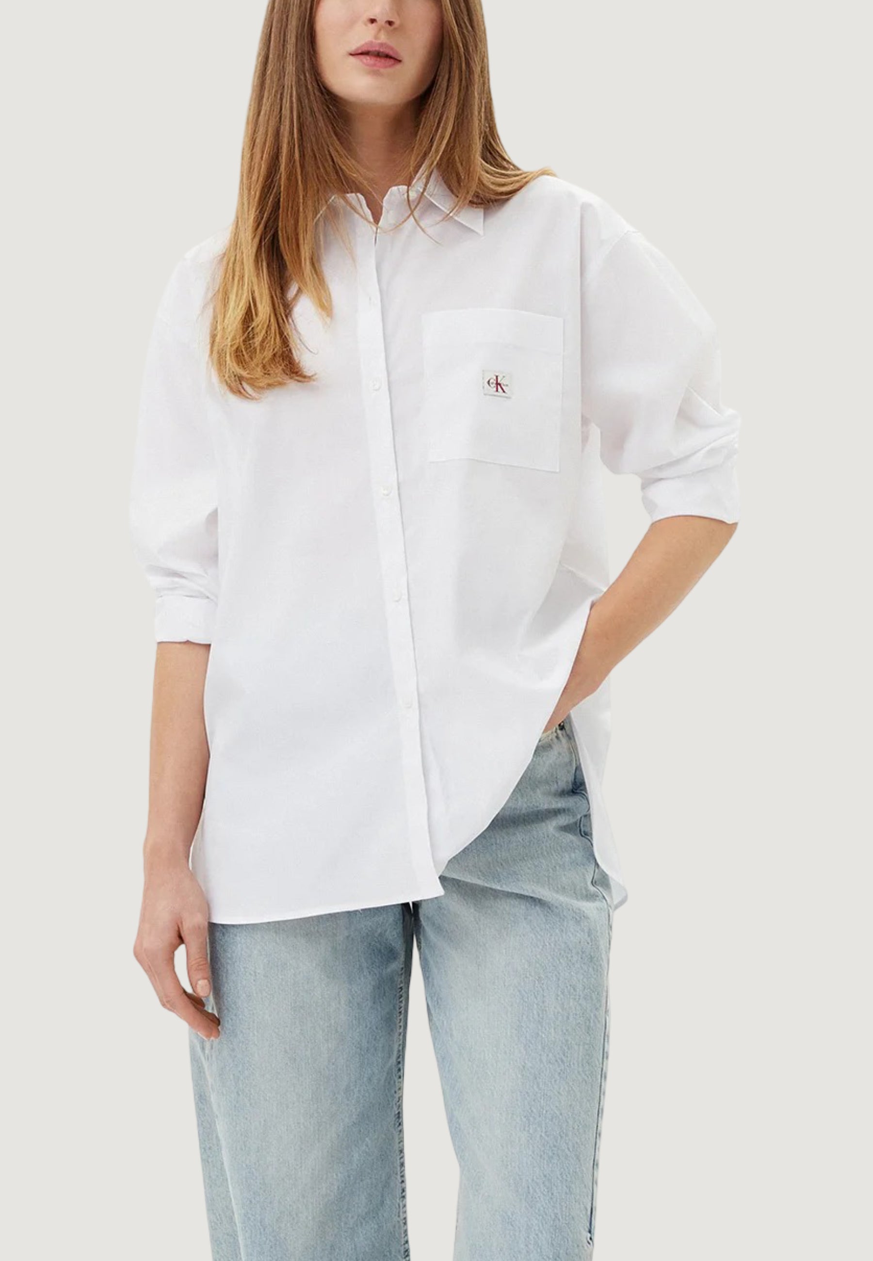 Camicia manica lunga Calvin Klein Jeans POPLIN RELAXED SHIRT
