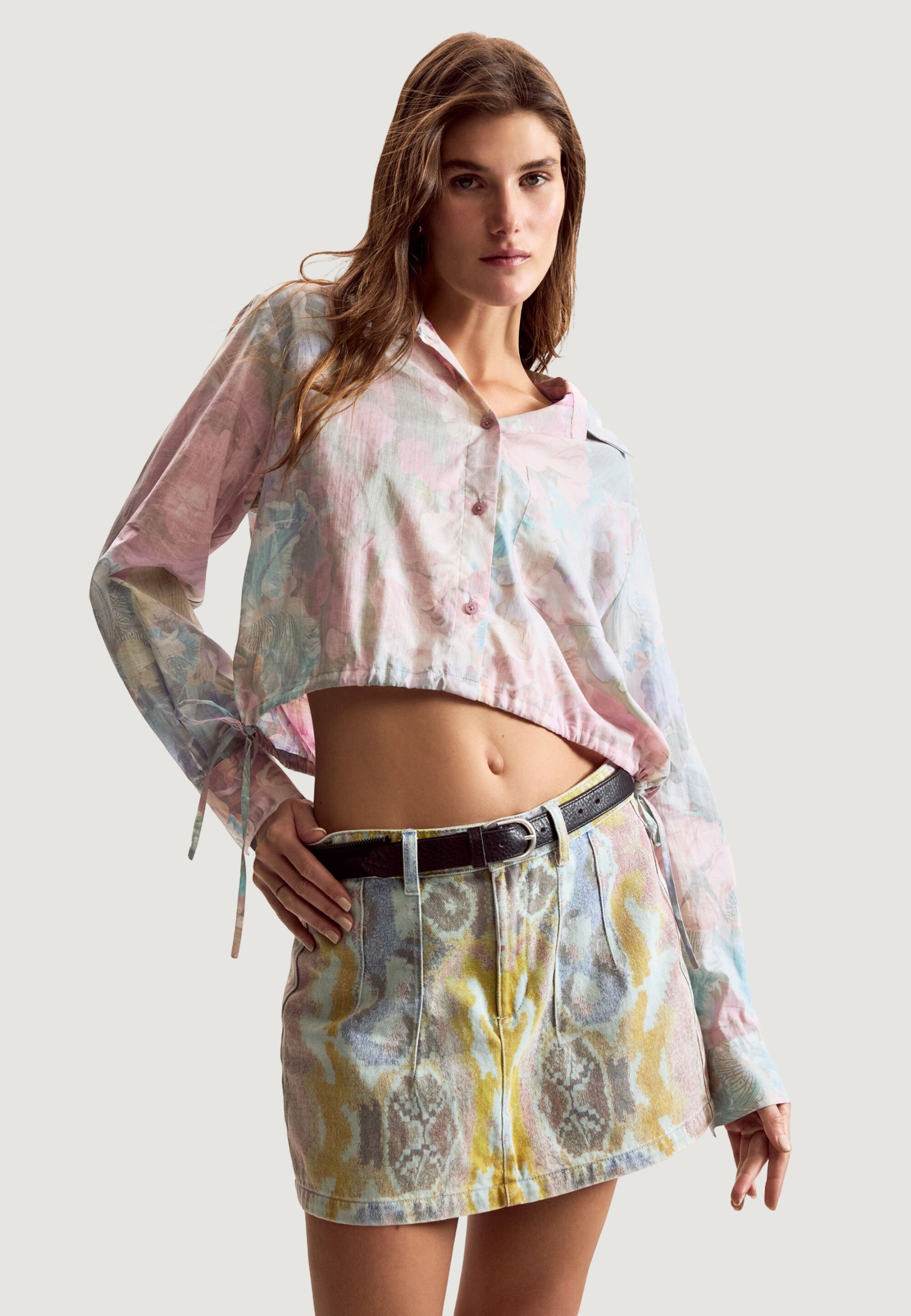 Camicia manica lunga Desigual CAM_FLOWERS_LACRO
