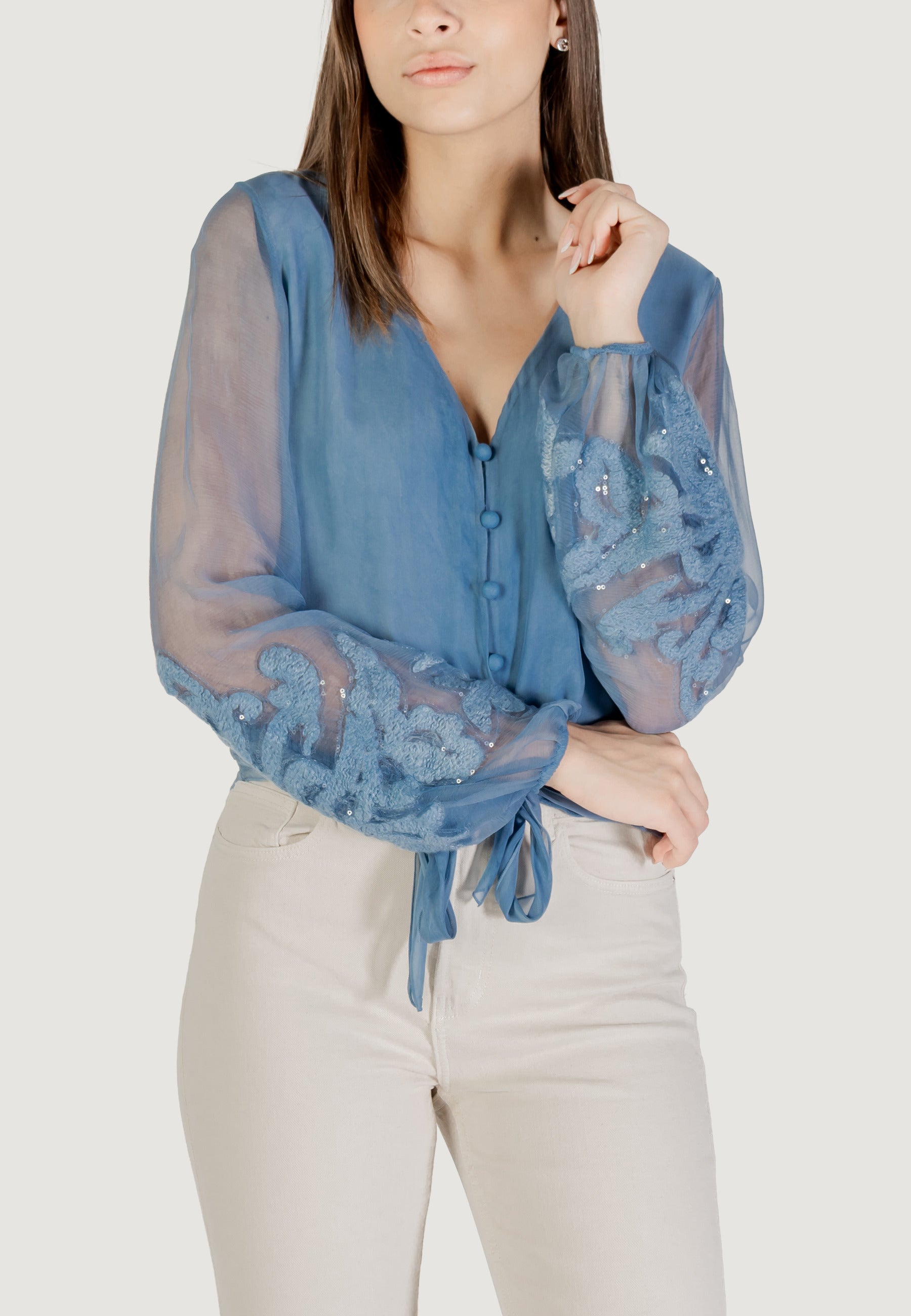 Camicia manica lunga Guess LS CAMILLA GARMENT DYED TOP