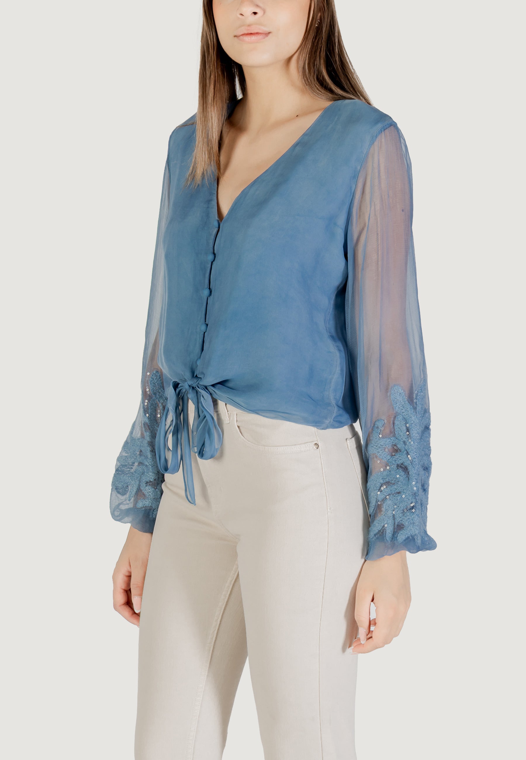 Camicia manica lunga Guess LS CAMILLA GARMENT DYED TOP