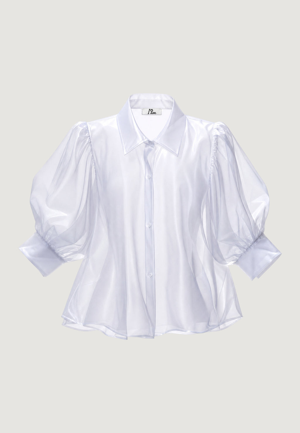 Camicia manica lunga I am Camicia Cotone Maniche Balloon