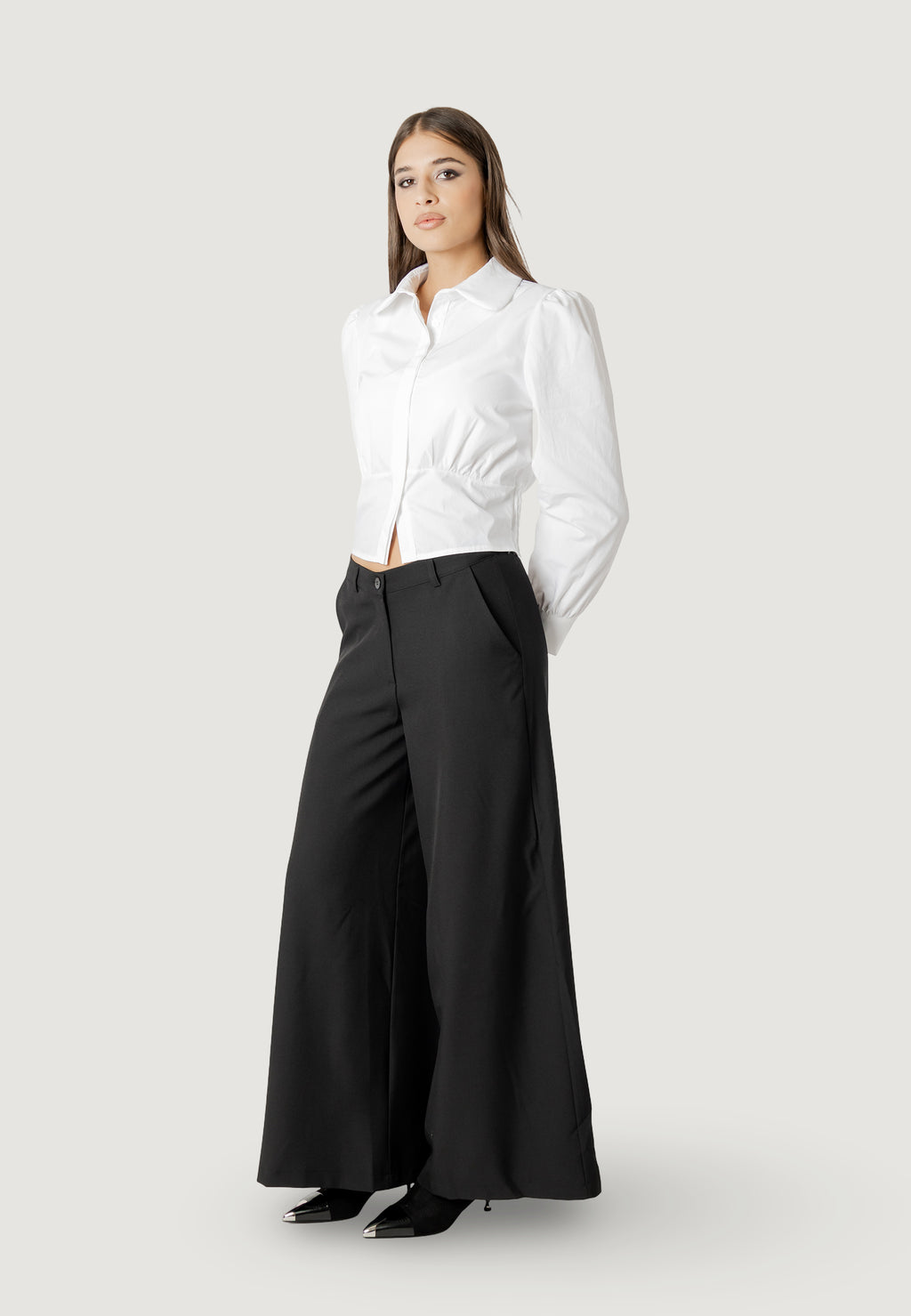 Camicia manica lunga I am Rita bow jewel shirt