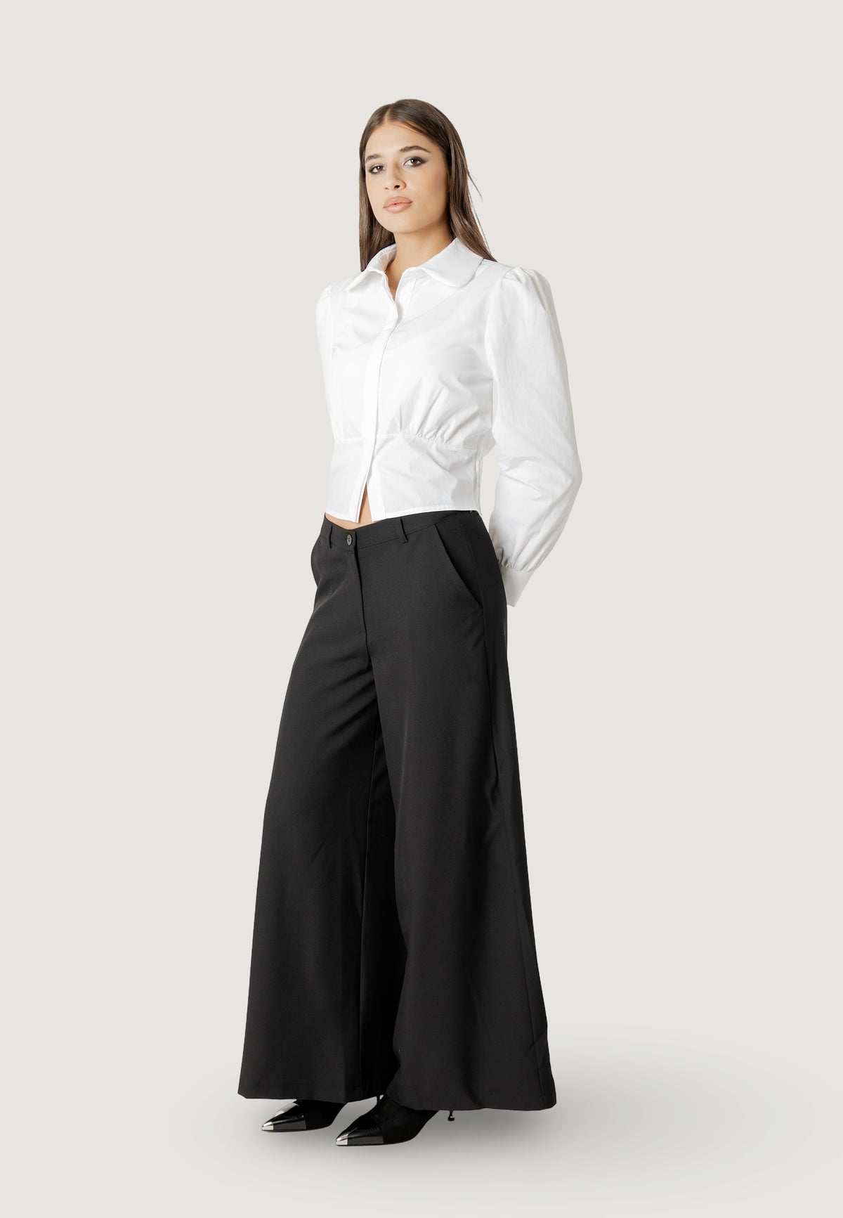 Camicia manica lunga I am Rita bow jewel shirt