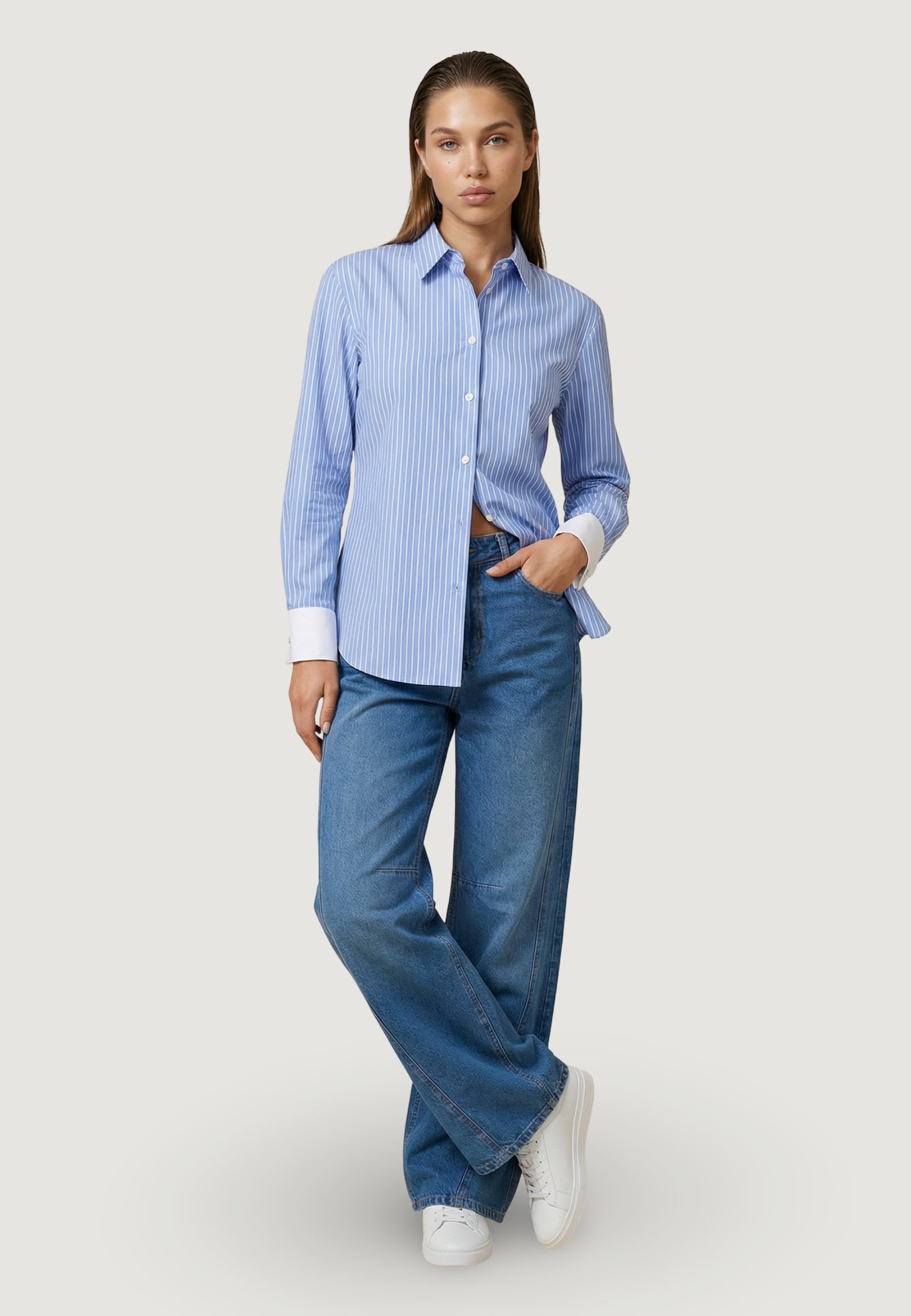 Camicia manica lunga I am Camicia Cotone Righe