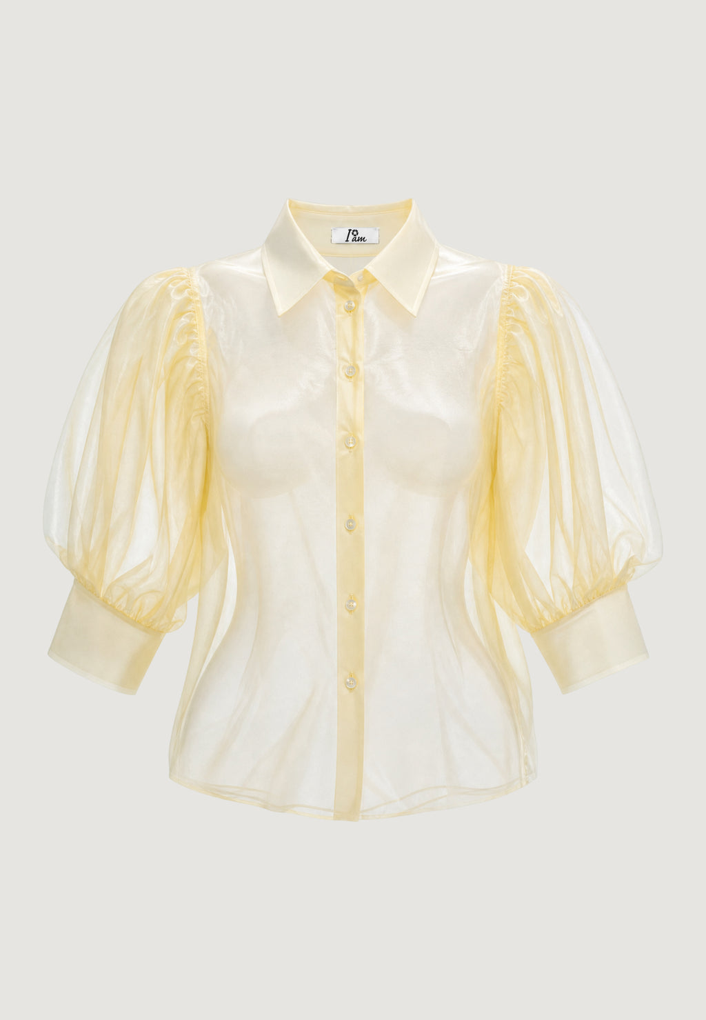 Camicia manica lunga I am Camicia Cotone Maniche Balloon