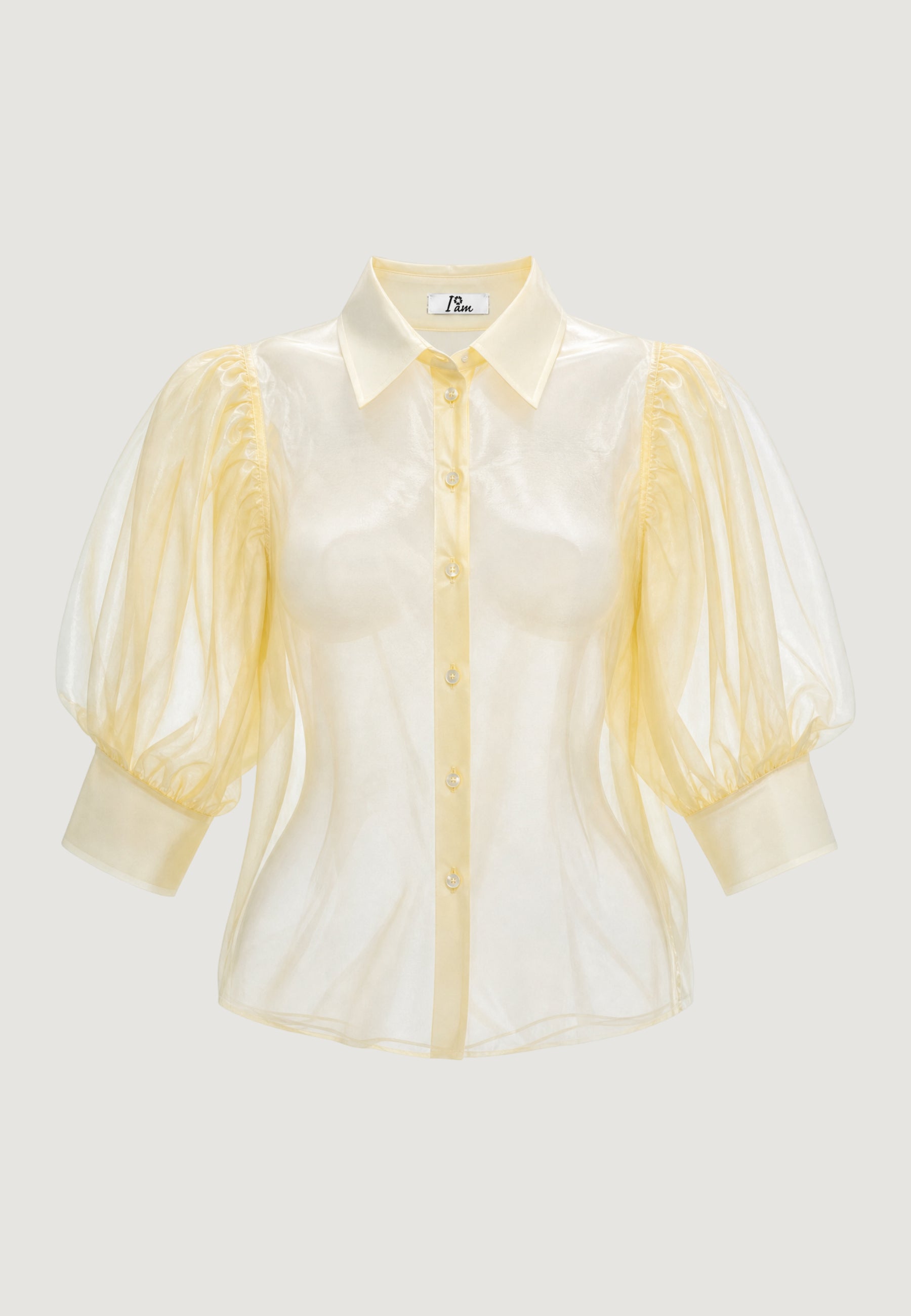 Camicia manica lunga I am Camicia Cotone Maniche Balloon
