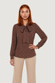 Camicia manica lunga I am Blusa Pois Fiocco