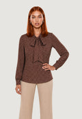 Camicia manica lunga I am Blusa Pois Fiocco