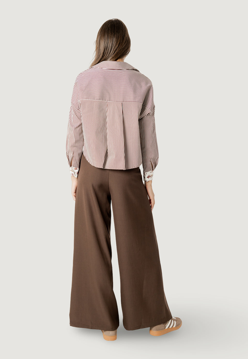 Camicia manica lunga I am alessia dual print crop shirt