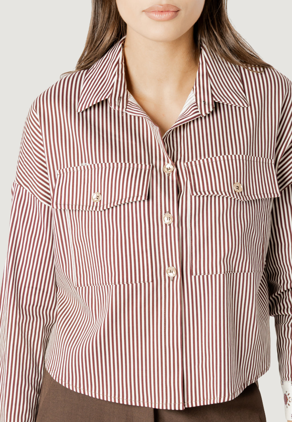 Camicia manica lunga I am alessia dual print crop shirt