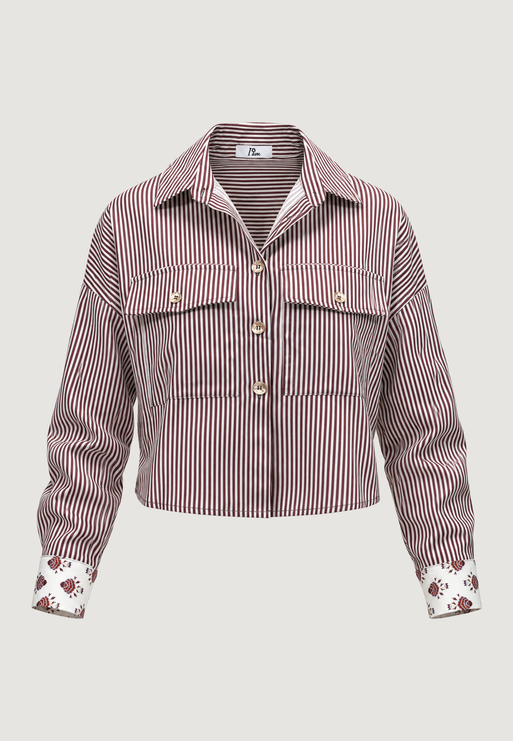 Camicia manica lunga I am alessia dual print crop shirt