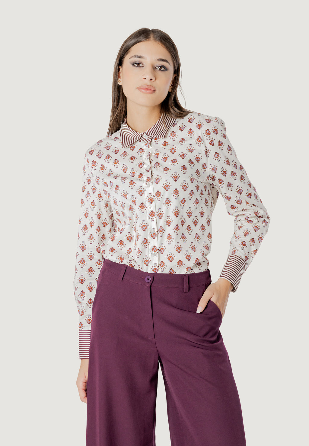 Camicia manica lunga I am alessia dual print reg shirt