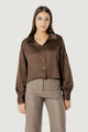 Camicia manica lunga I am elisa lace cuff viscose satin shirt