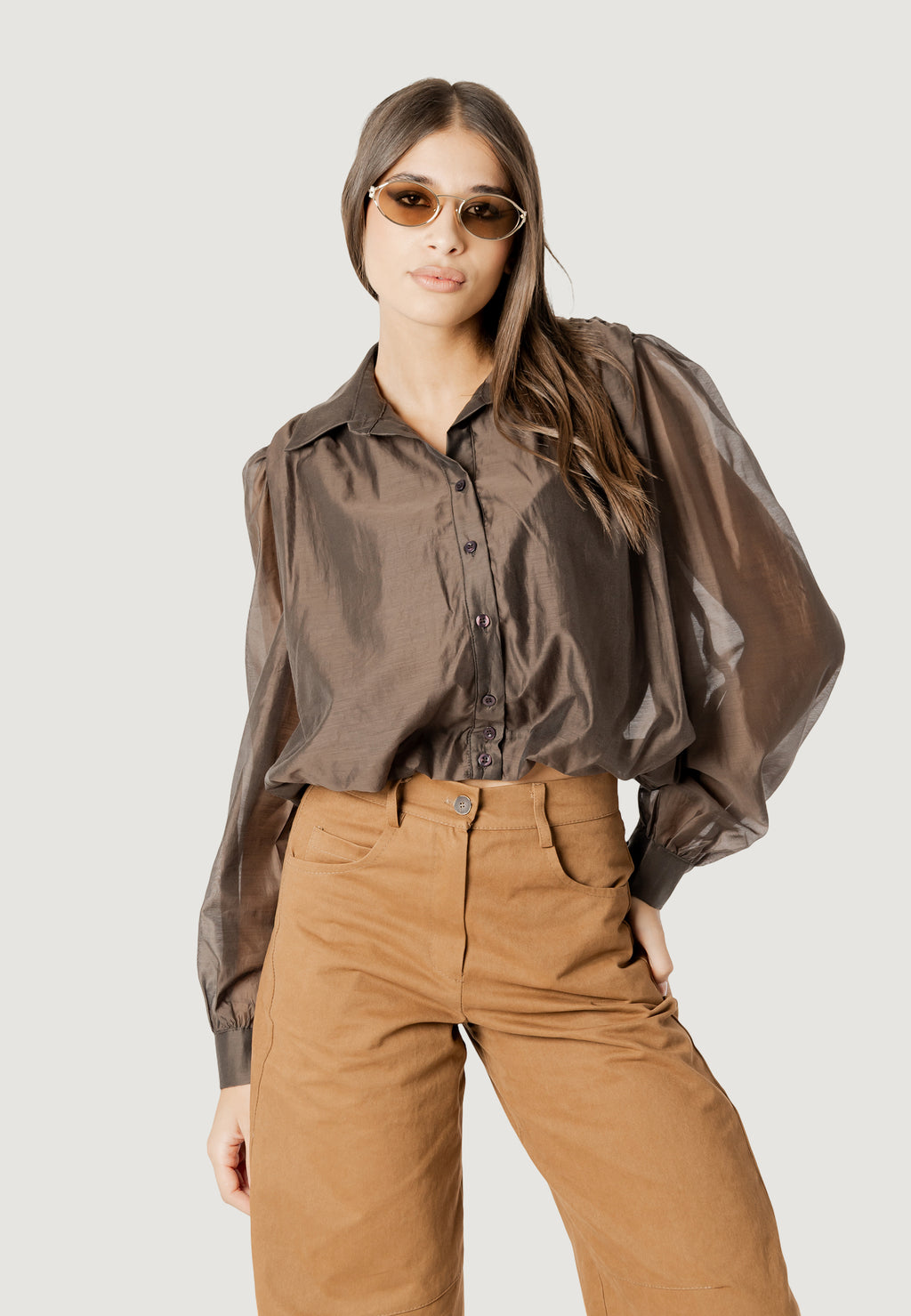 Camicia manica lunga I am SIMONA BALLON VOILE SHIRT