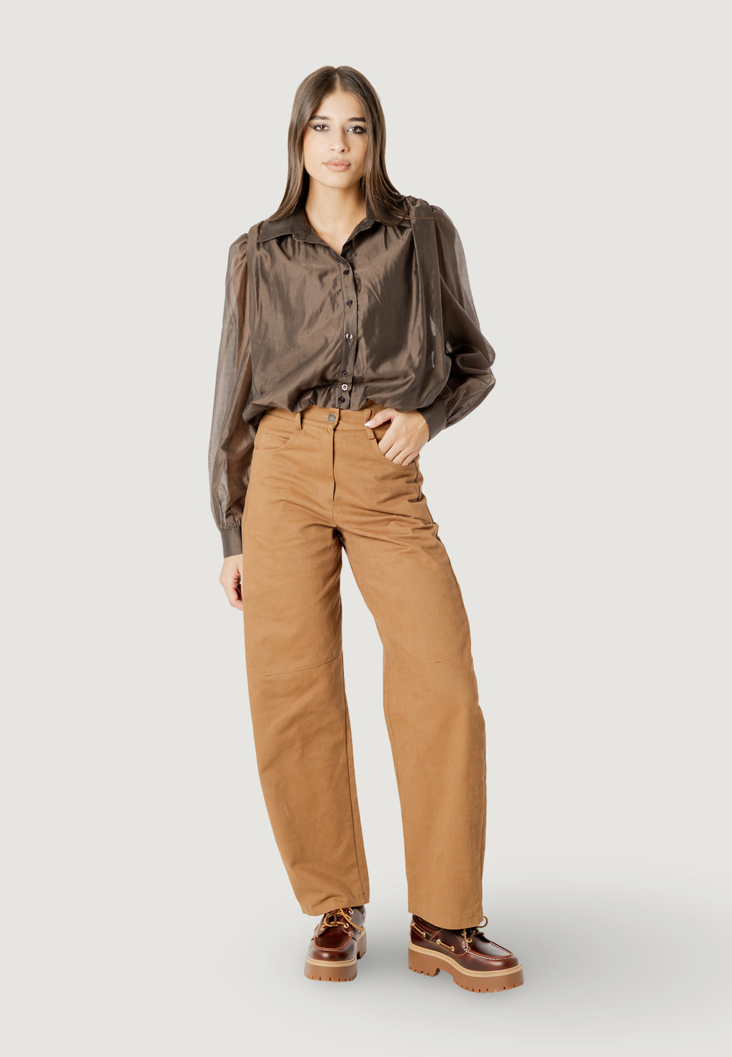 Camicia manica lunga I am SIMONA BALLON VOILE SHIRT