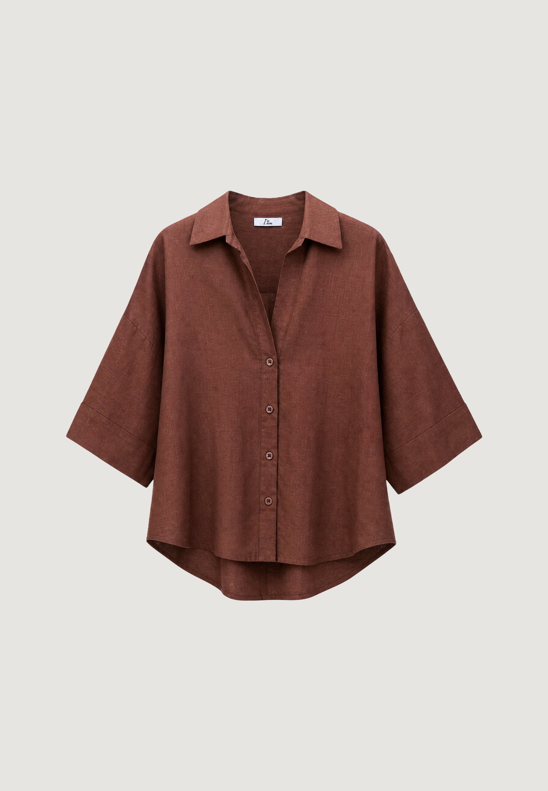 Camicia manica lunga I am Camicia Lino Maniche Ampie
