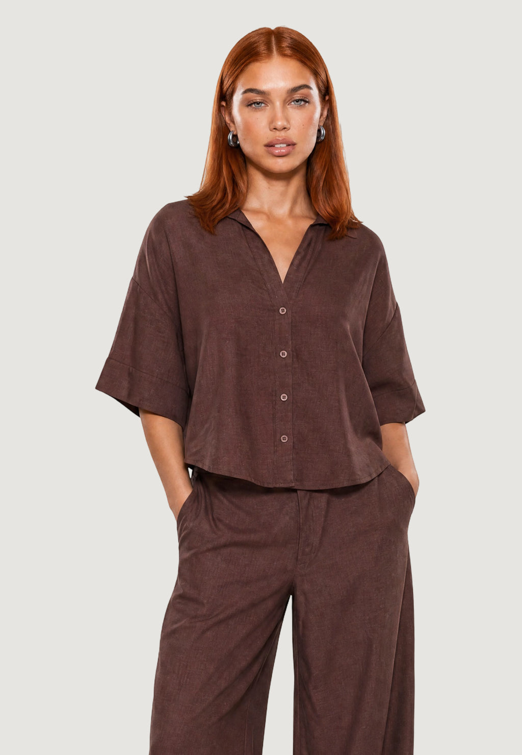 Camicia manica lunga I am Camicia Lino Maniche Ampie