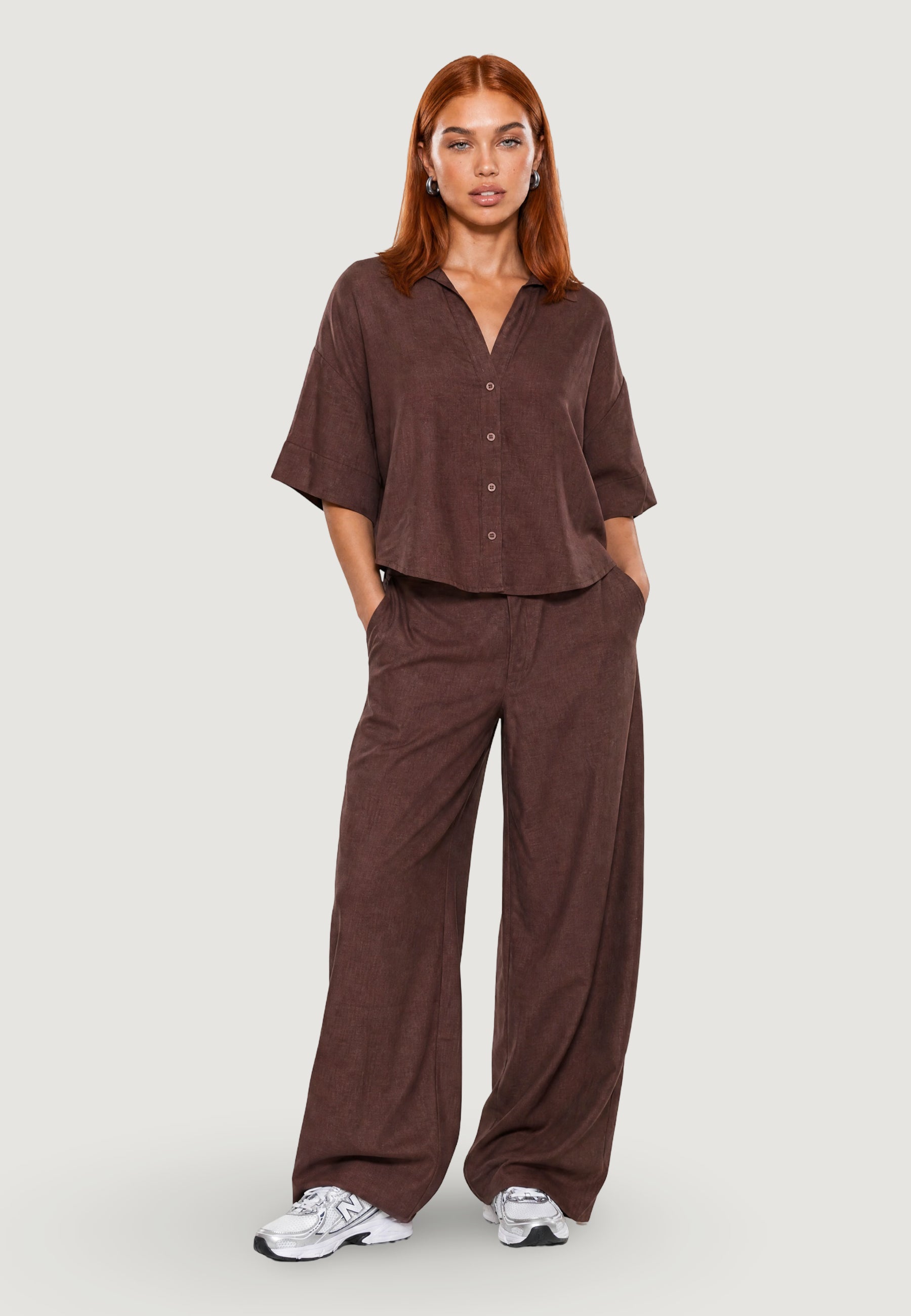Camicia manica lunga I am Camicia Lino Maniche Ampie