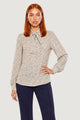 Camicia manica lunga I am Blusa Pois Fiocco