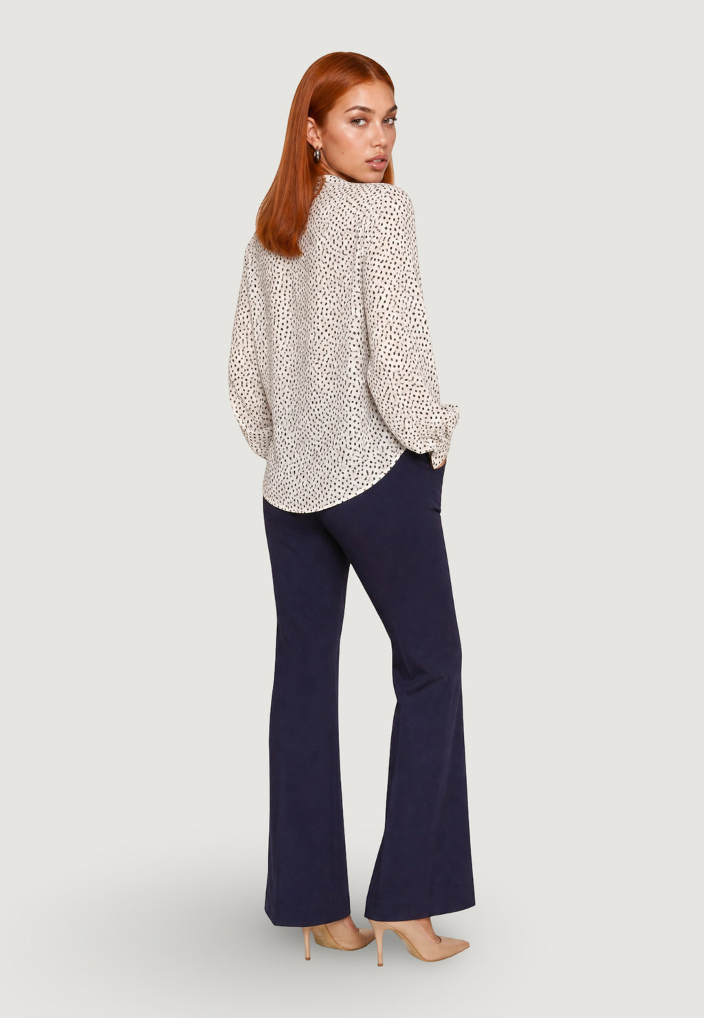 Camicia manica lunga I am Blusa Pois Fiocco