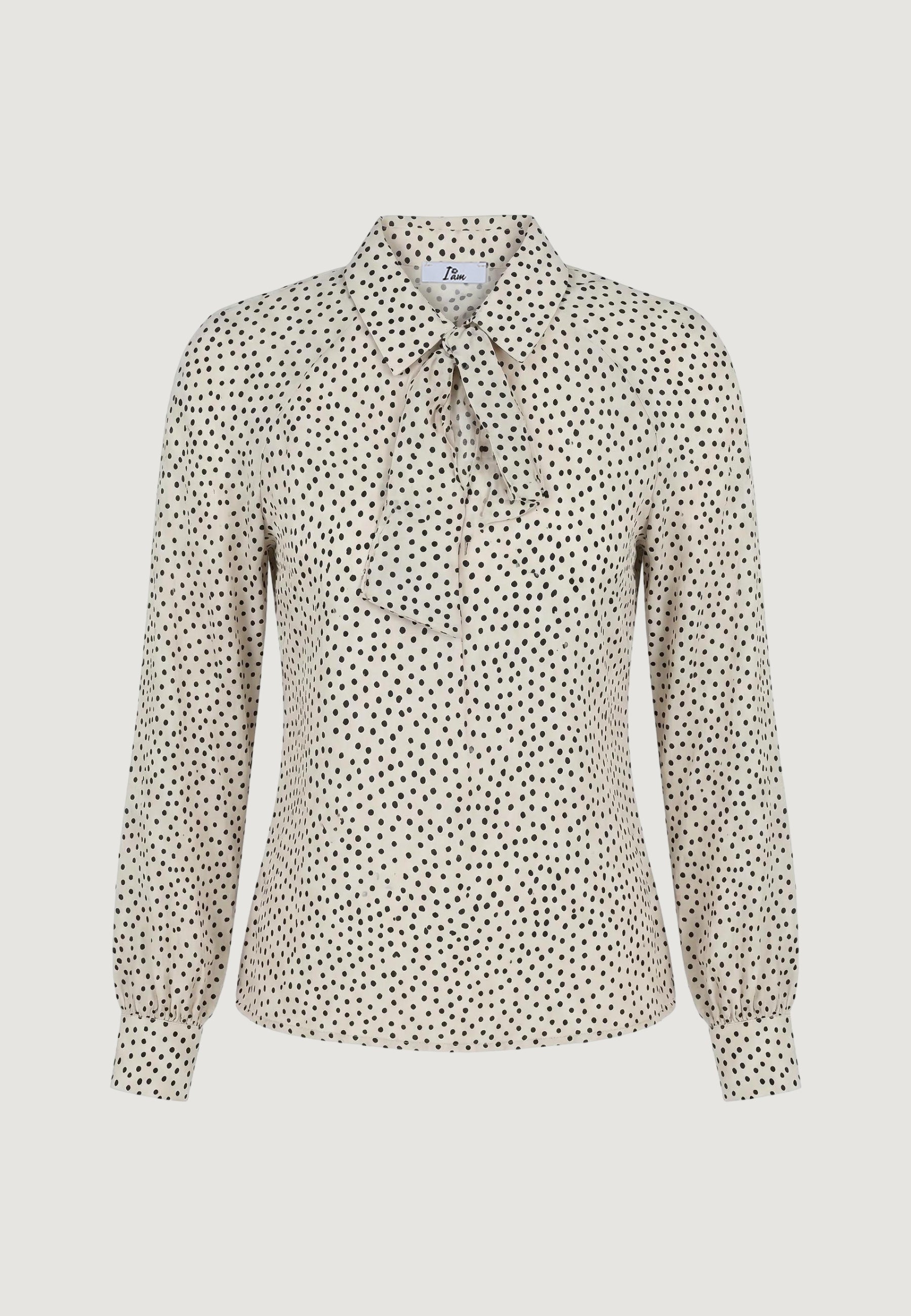 Camicia manica lunga I am Blusa Pois Fiocco