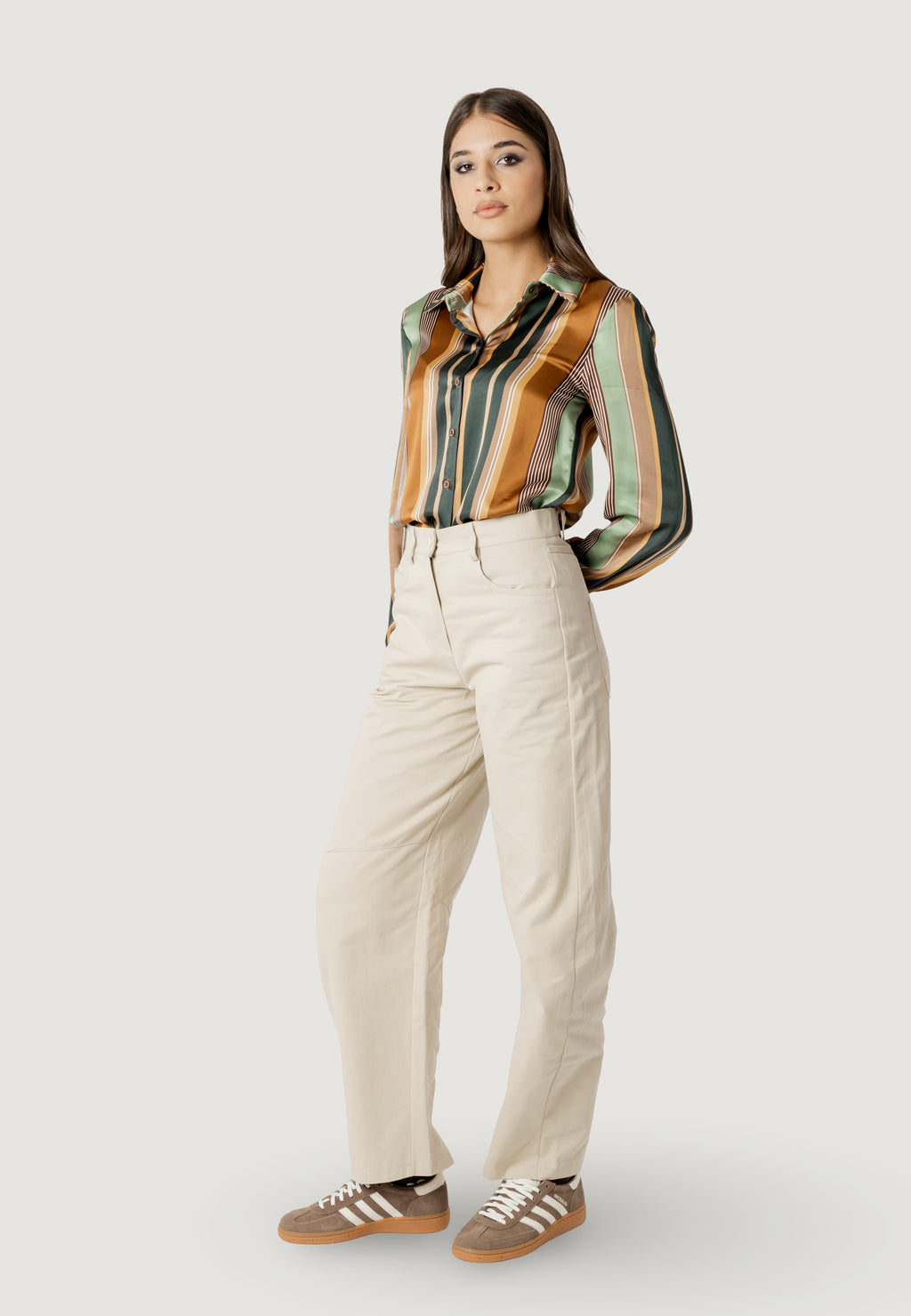 Camicia manica lunga I am MONICA SATIN SHIRT