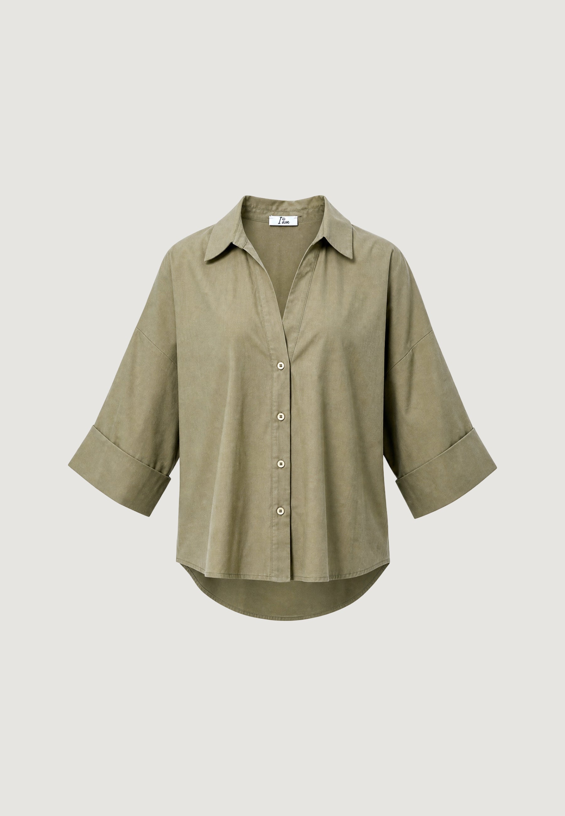 Camicia manica lunga I am Camicia Lino Maniche Ampie