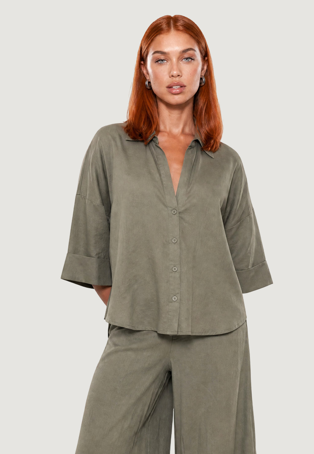 Camicia manica lunga I am Camicia Lino Maniche Ampie