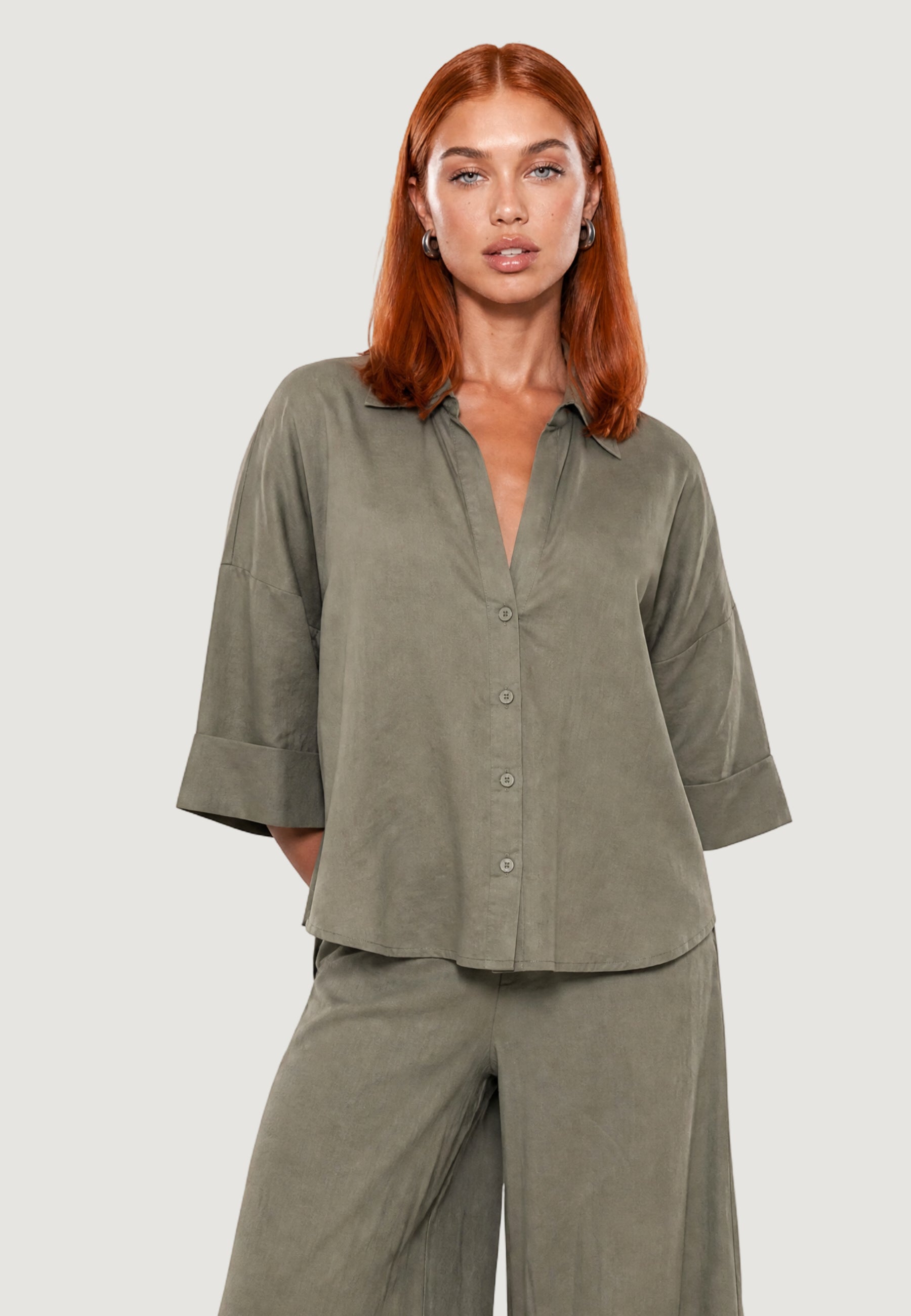 Camicia manica lunga I am Camicia Lino Maniche Ampie
