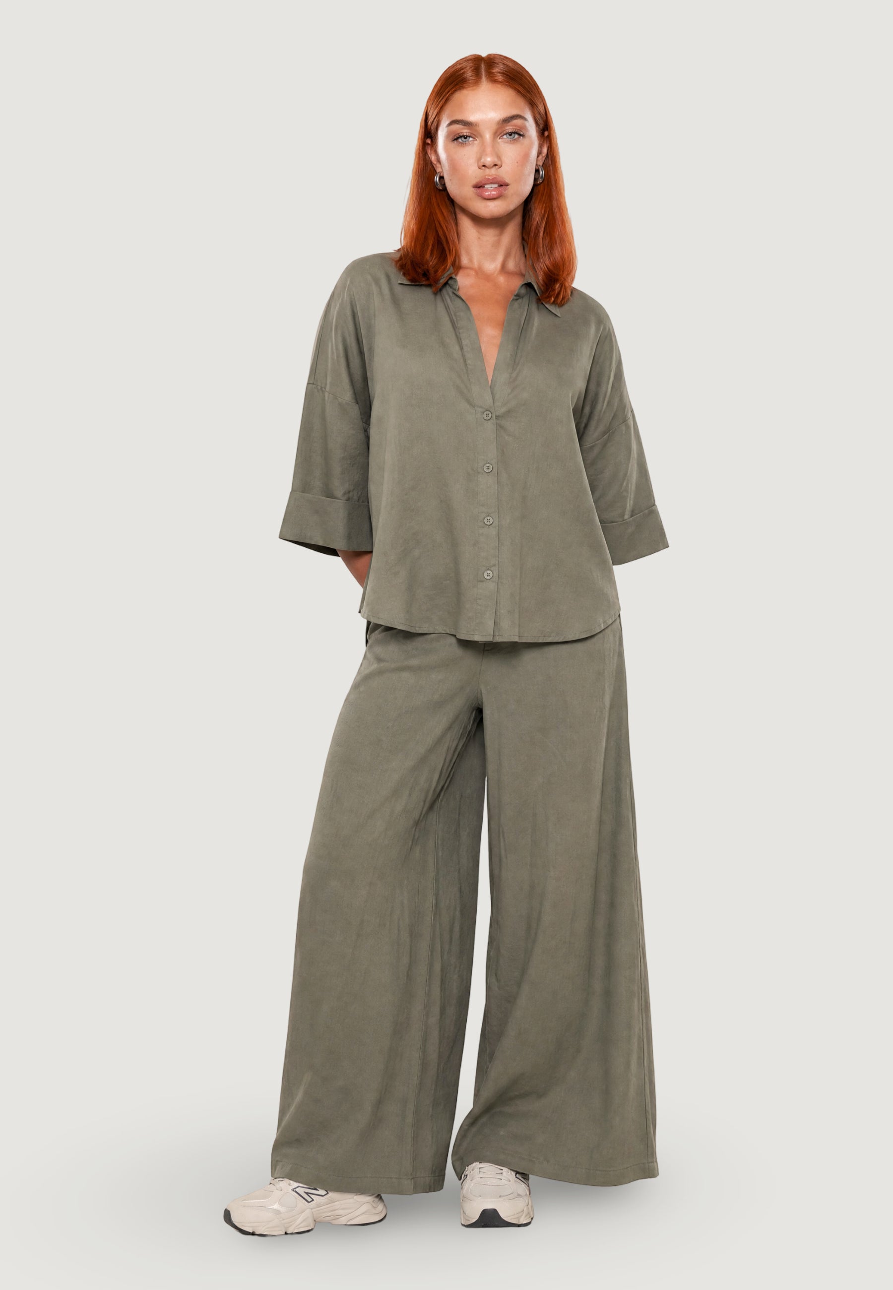 Camicia manica lunga I am Camicia Lino Maniche Ampie