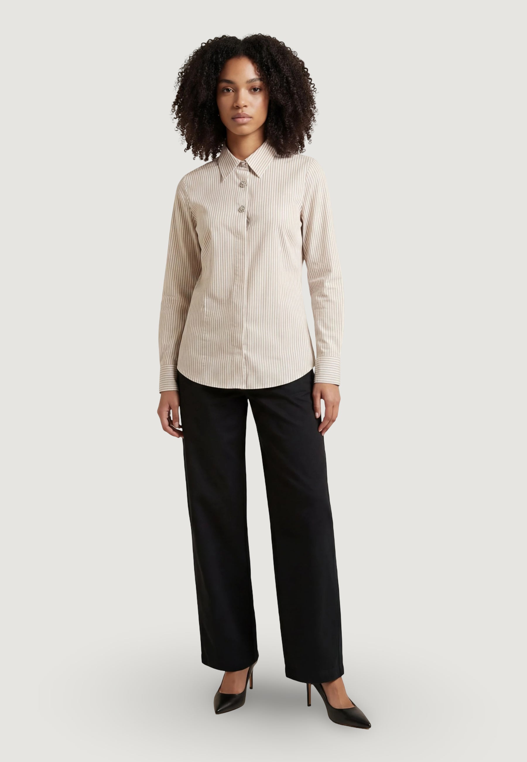 Long sleeves shirts Jacqueline de Yong JDYSOHO L/S LOOSE STRIPED SHIRT WVN