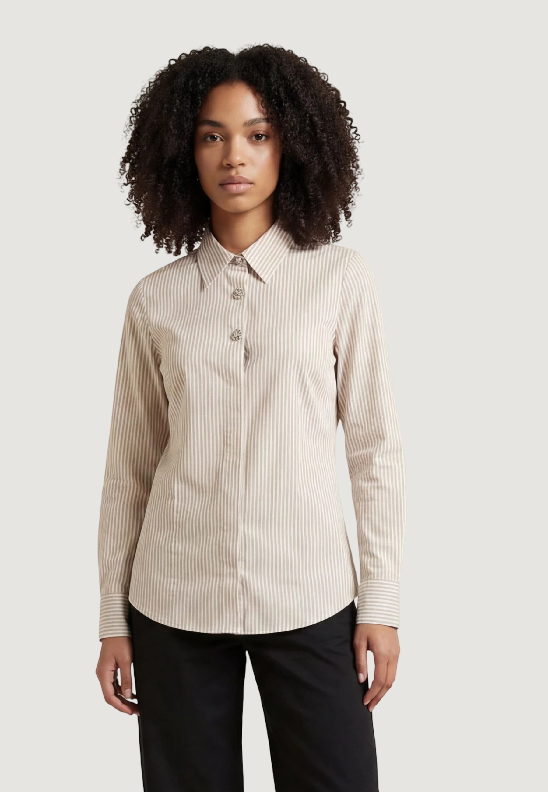Long sleeves shirts Jacqueline de Yong JDYSOHO L/S LOOSE STRIPED SHIRT WVN