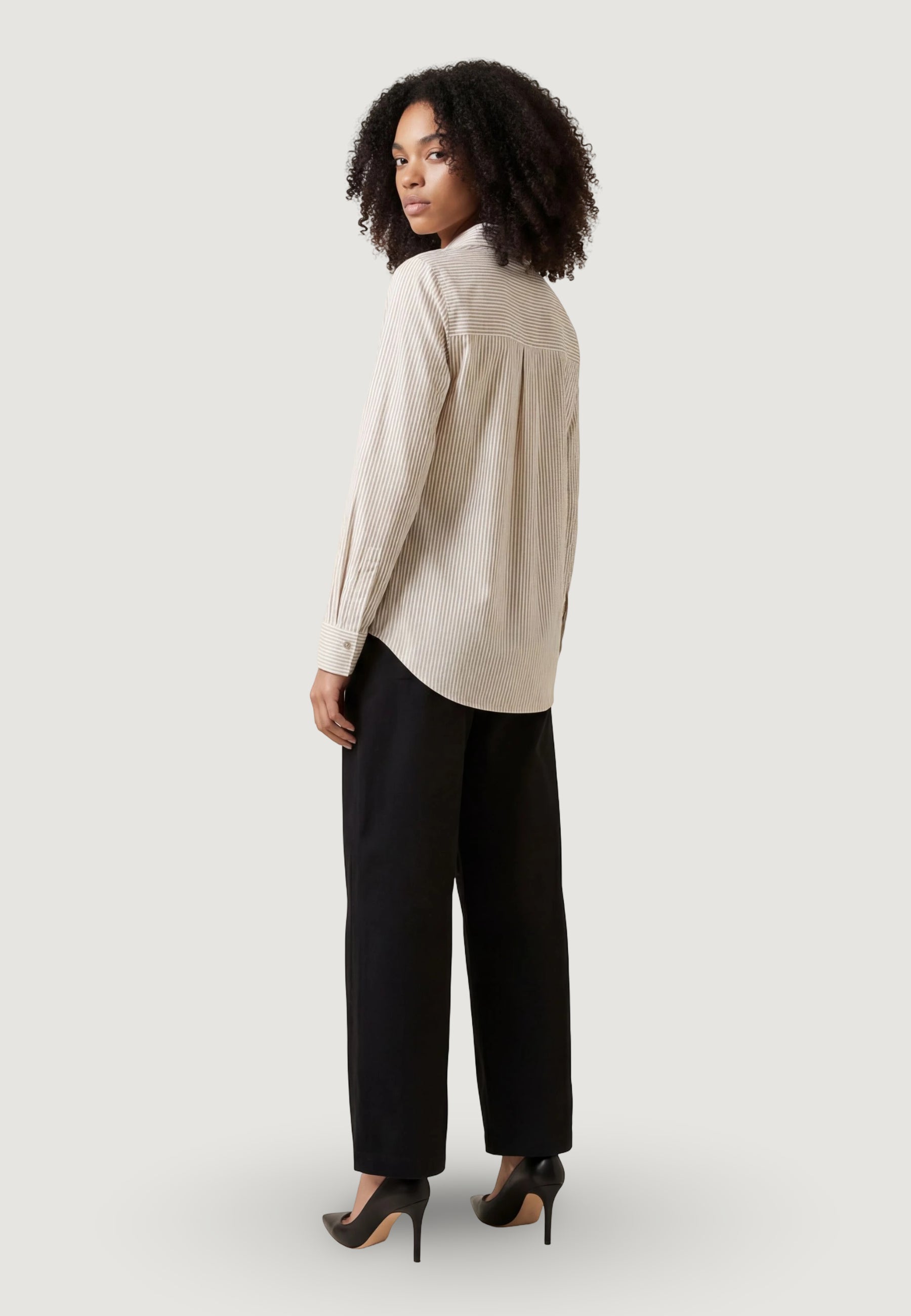 Long sleeves shirts Jacqueline de Yong JDYSOHO L/S LOOSE STRIPED SHIRT WVN