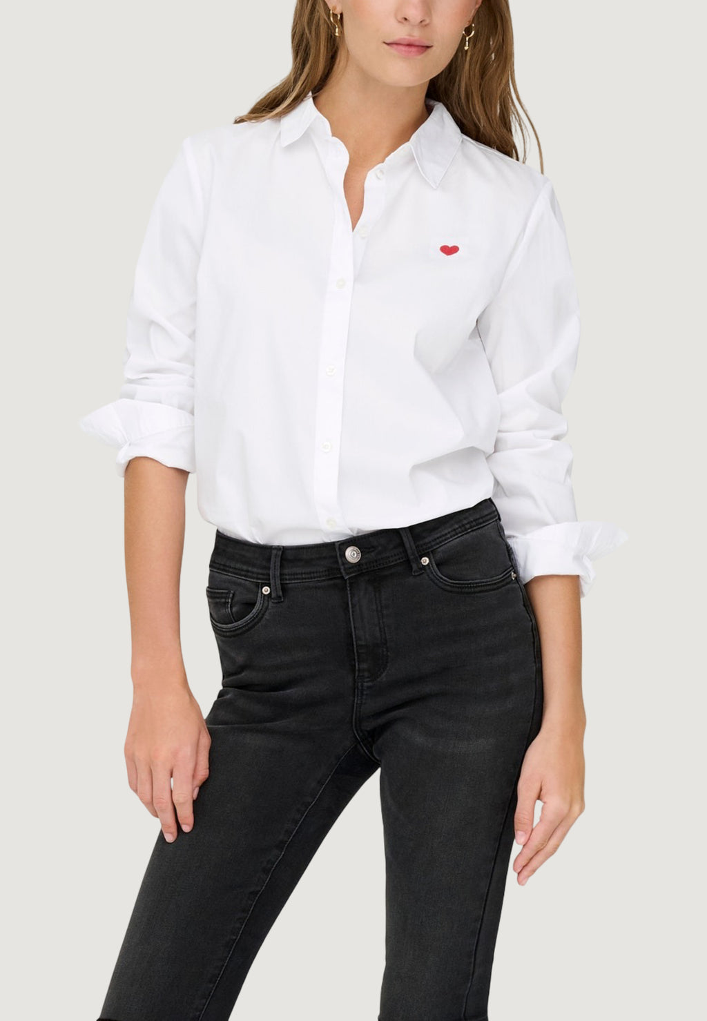 Long sleeves shirts Jacqueline de Yong Jdymio L/S Embroidery Shirt Wvn Noos