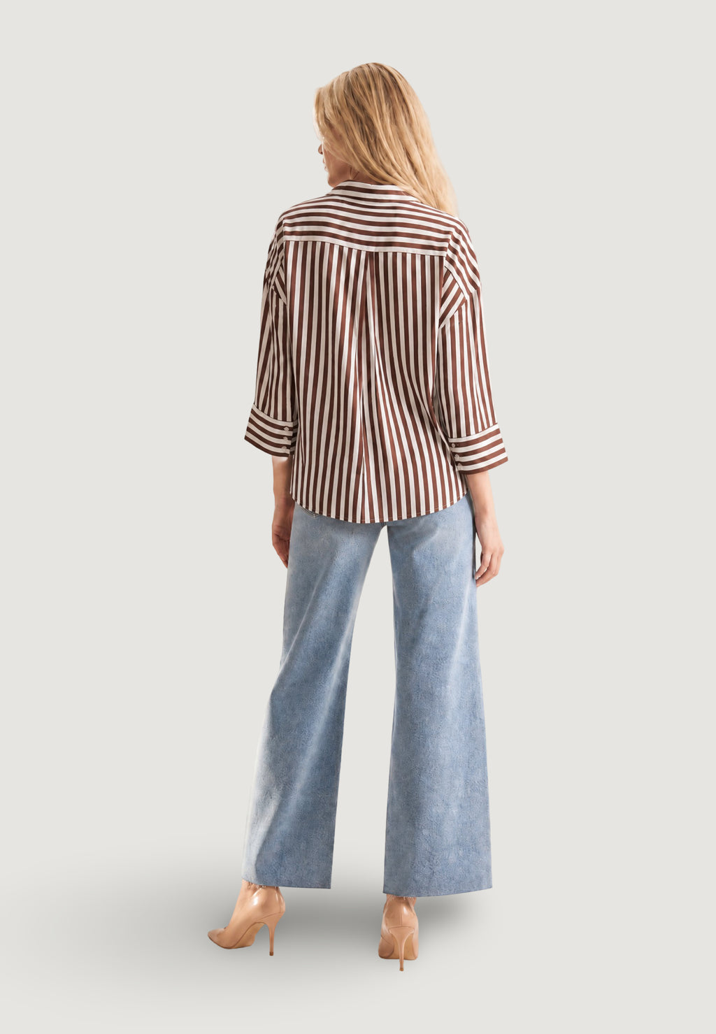 Long sleeves shirts Jacqueline de Yong Jdylaurel Life 7/8 Shirt Wvn