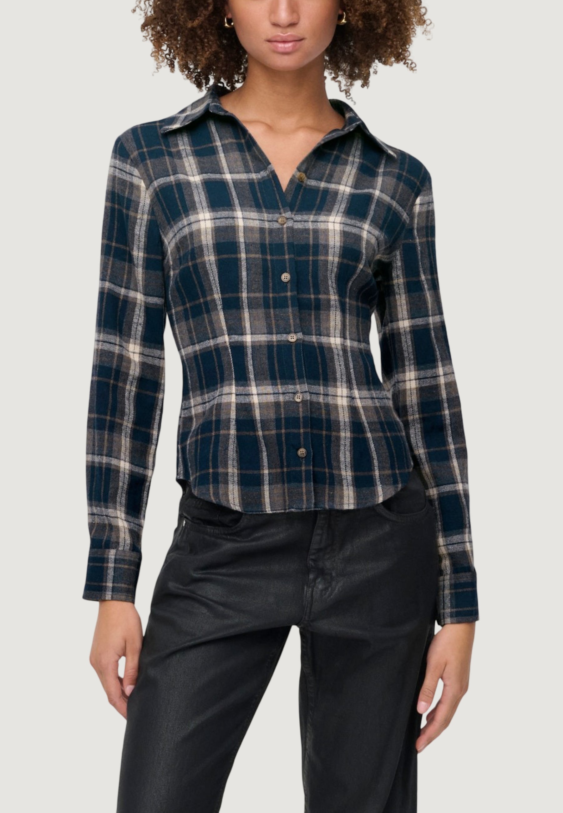 Long sleeves shirts Jacqueline de Yong Jdymaddie L/S Fitted Check Shirt Wvn