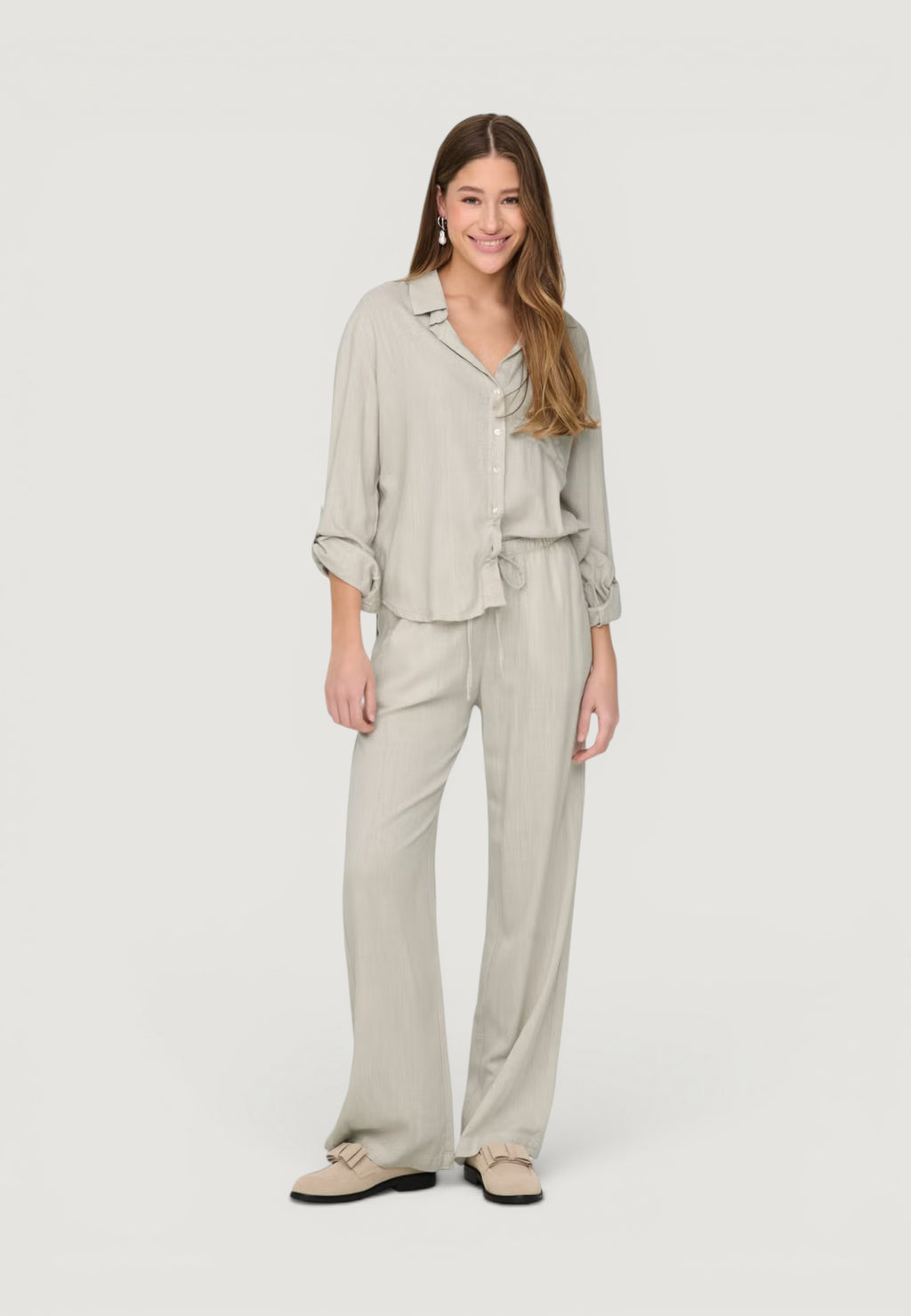 Camicia manica lunga Jacqueline de Yong Jdycaya Linen Loose L/S Shirt Wvn Dia