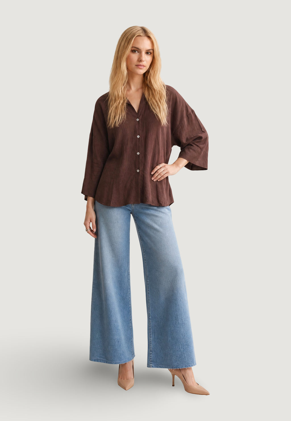 Camicia manica lunga Jacqueline de Yong Jdylaurel Life 7/8 Shirt Wvn