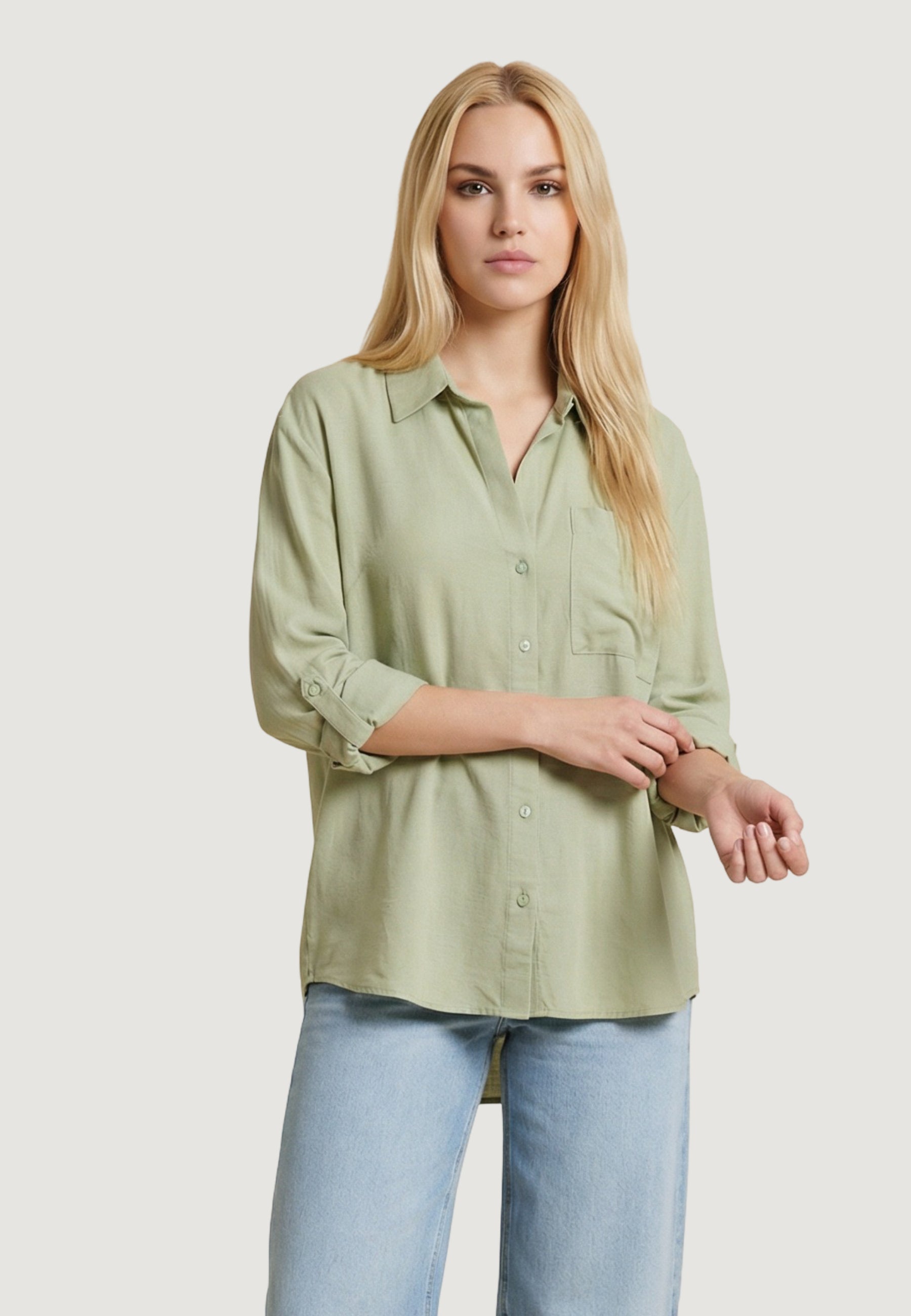 Long sleeves shirts Jacqueline de Yong Jdycaya Linen Loose L/S Shirt Wvn Dia