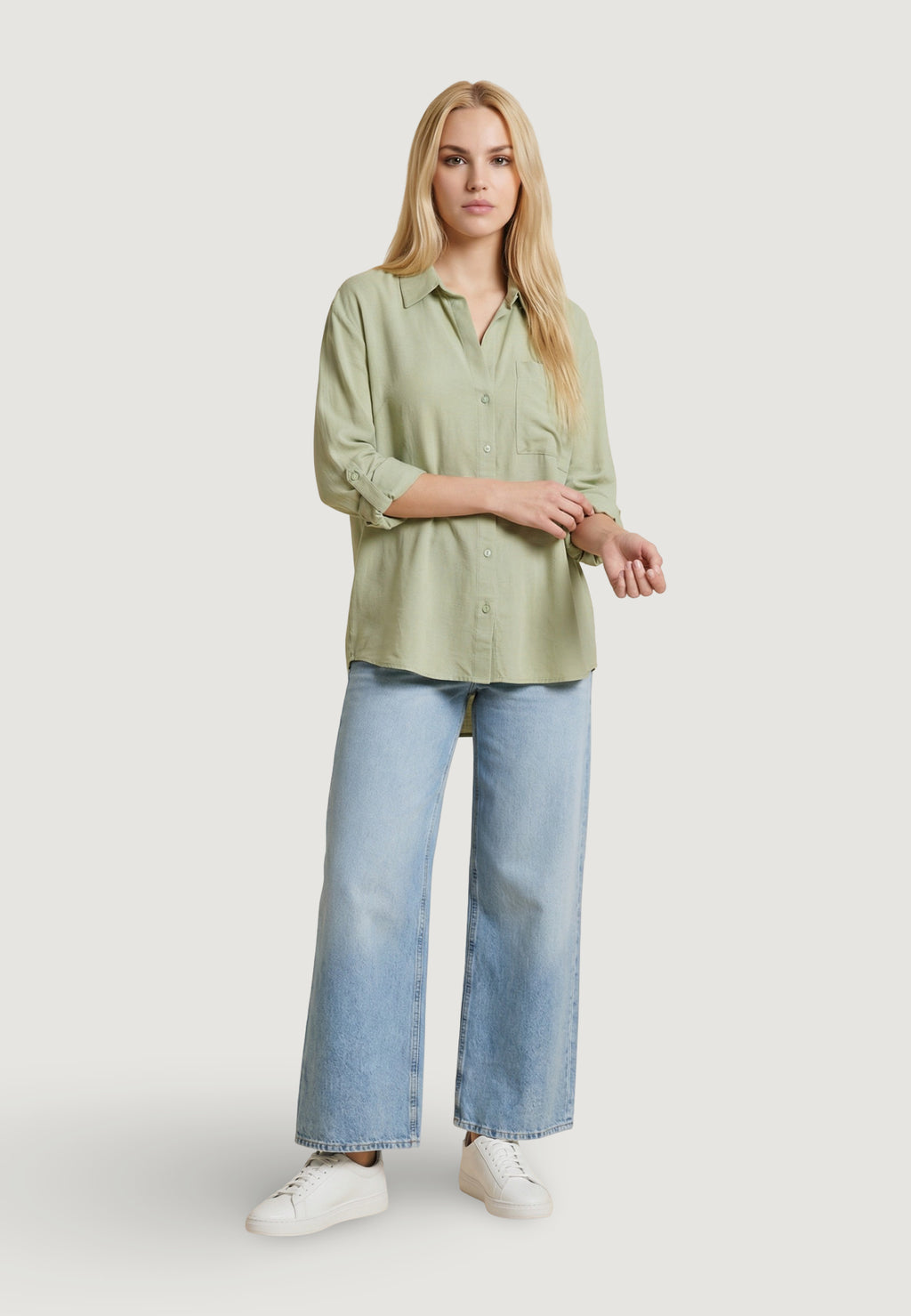 Long sleeves shirts Jacqueline de Yong Jdycaya Linen Loose L/S Shirt Wvn Dia