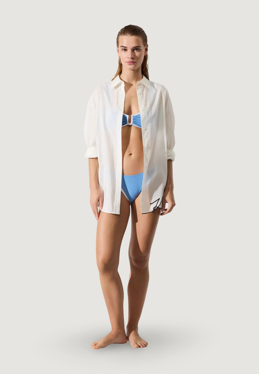 Long sleeves shirts Karl Lagerfeld Jeans OVERSIZED BEACHSHIRT
